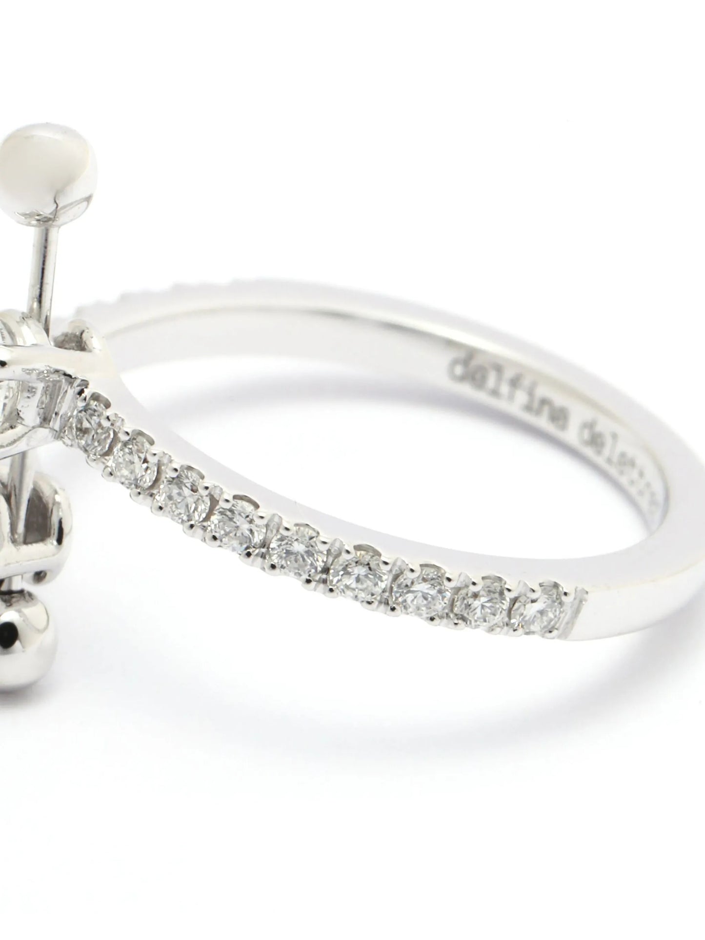 18kt white gold Two In One Contrariè diamond ring