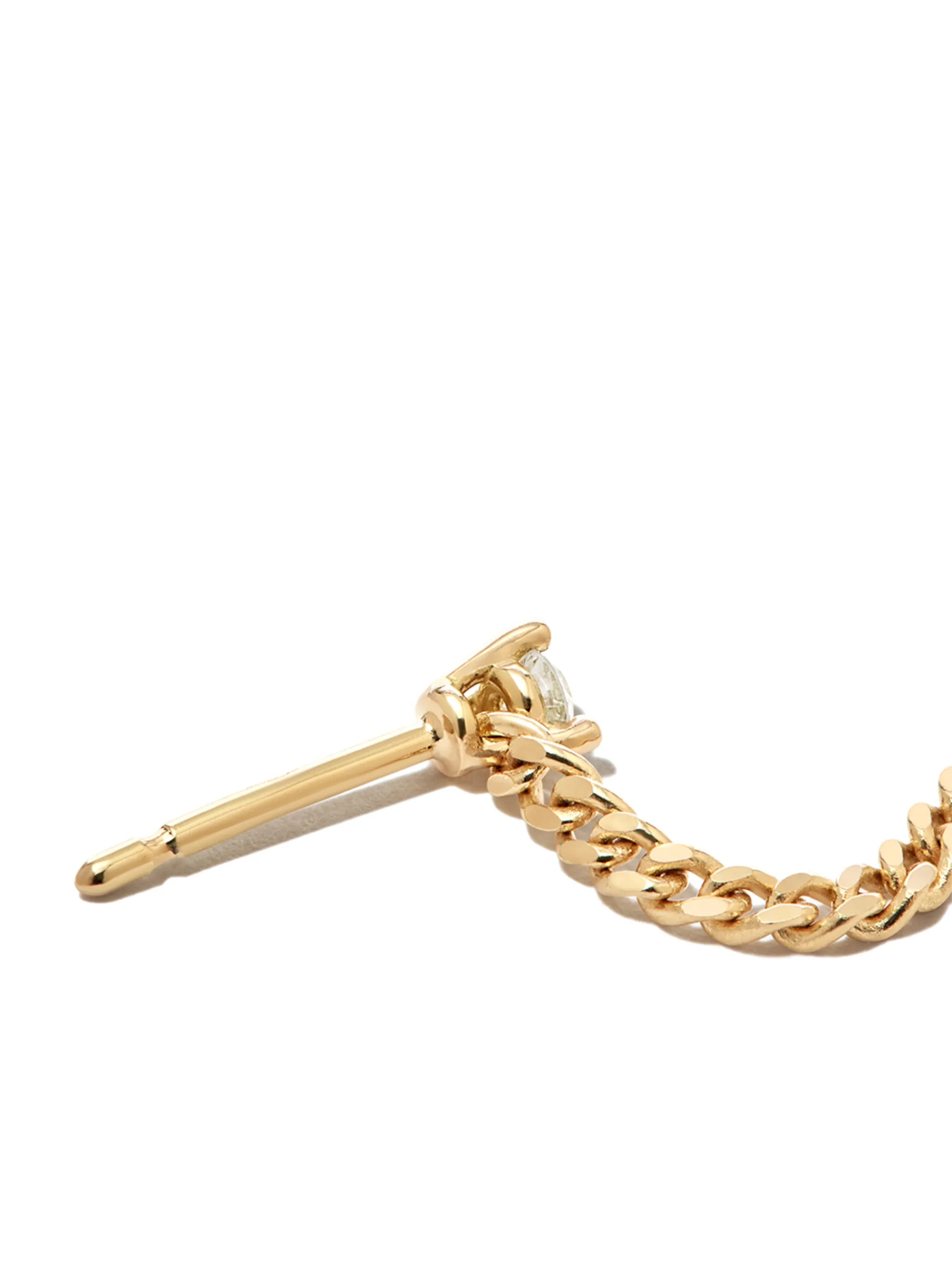 18kt yellow gold Unchain My Art pearl and diamond single earring