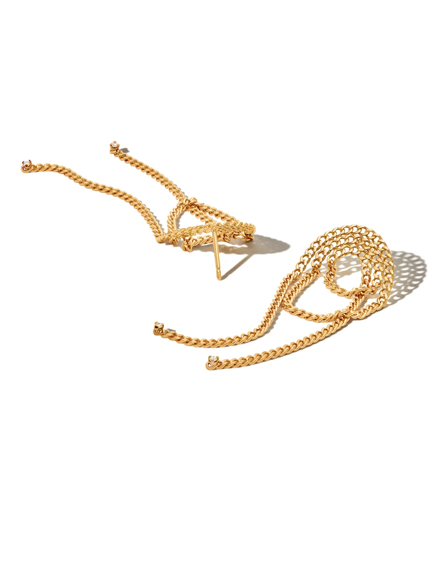 18kt yellow gold Unchain My Art Loop diamond drop earrings