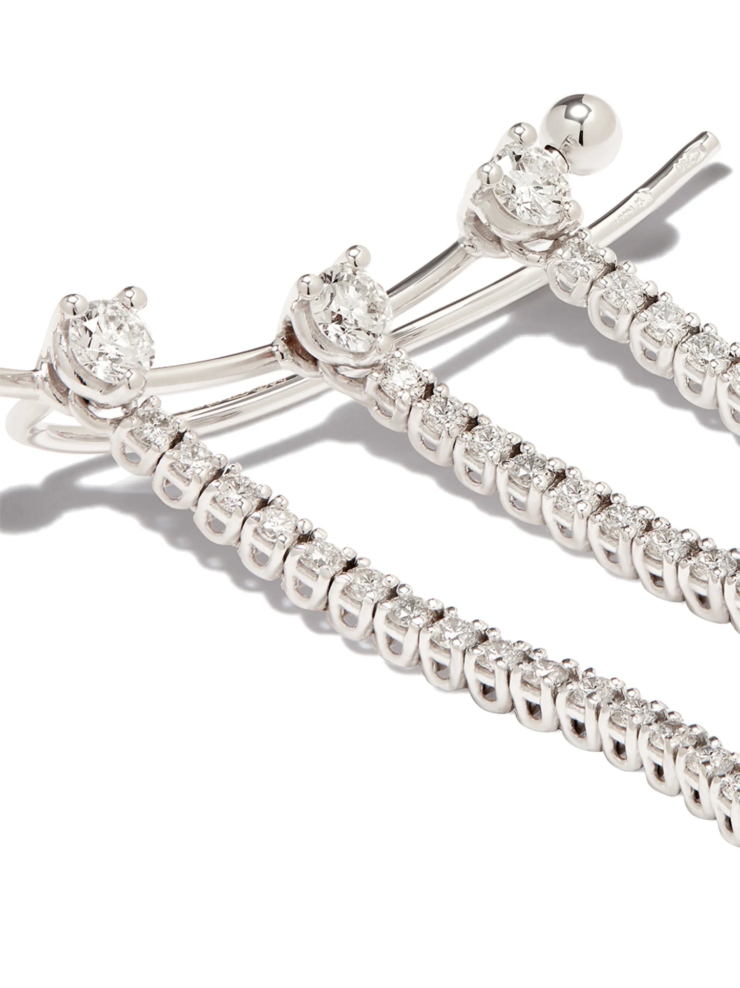 18kt white gold Ace diamond ear cuff