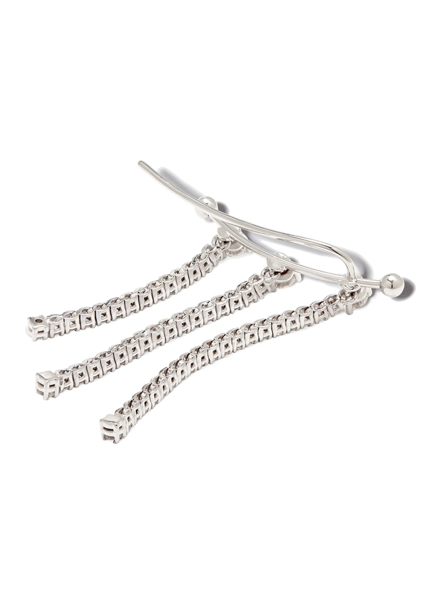 18kt white gold Ace diamond ear cuff
