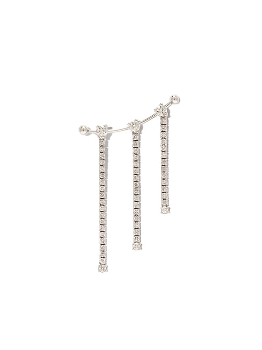 18kt white gold Ace diamond ear cuff