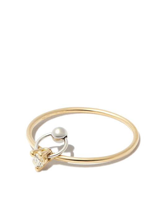 18kt yellow gold Two In One diamond ring