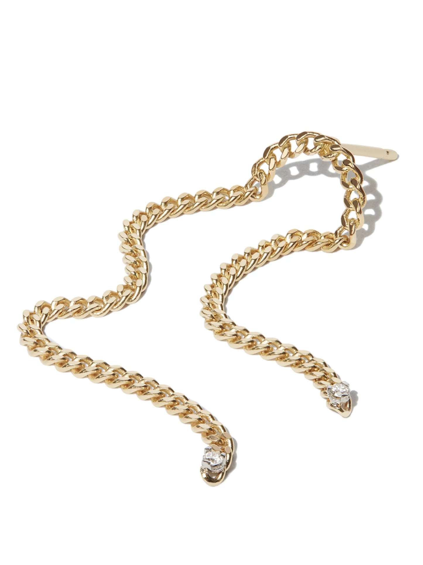 18kt yellow gold Unchain My Art diamond drop earrings