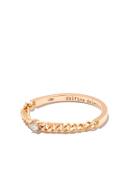 18kt yellow gold Unchain My Art diamond ring