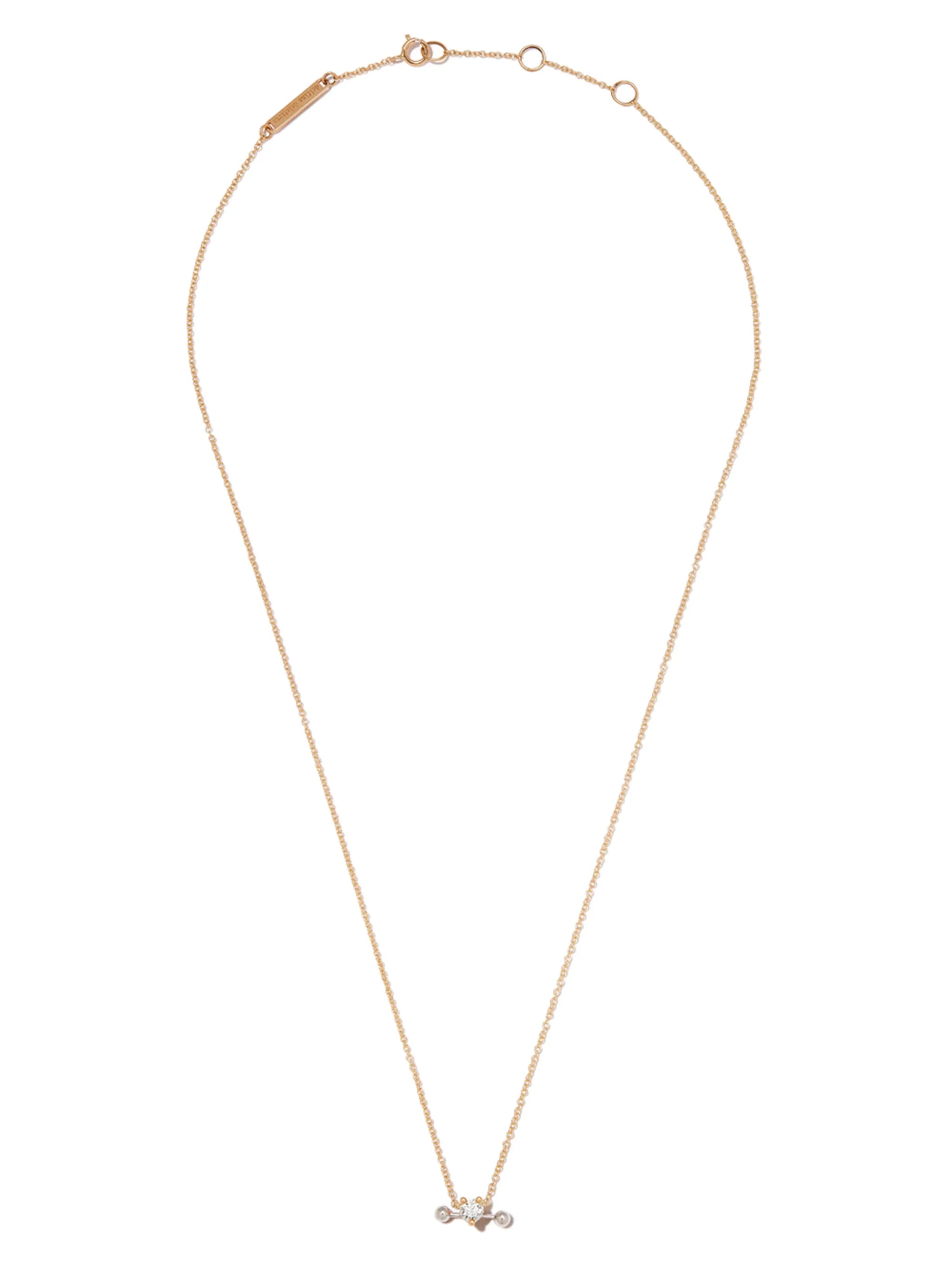 18kt yellow and white gold Two in One diamond necklace