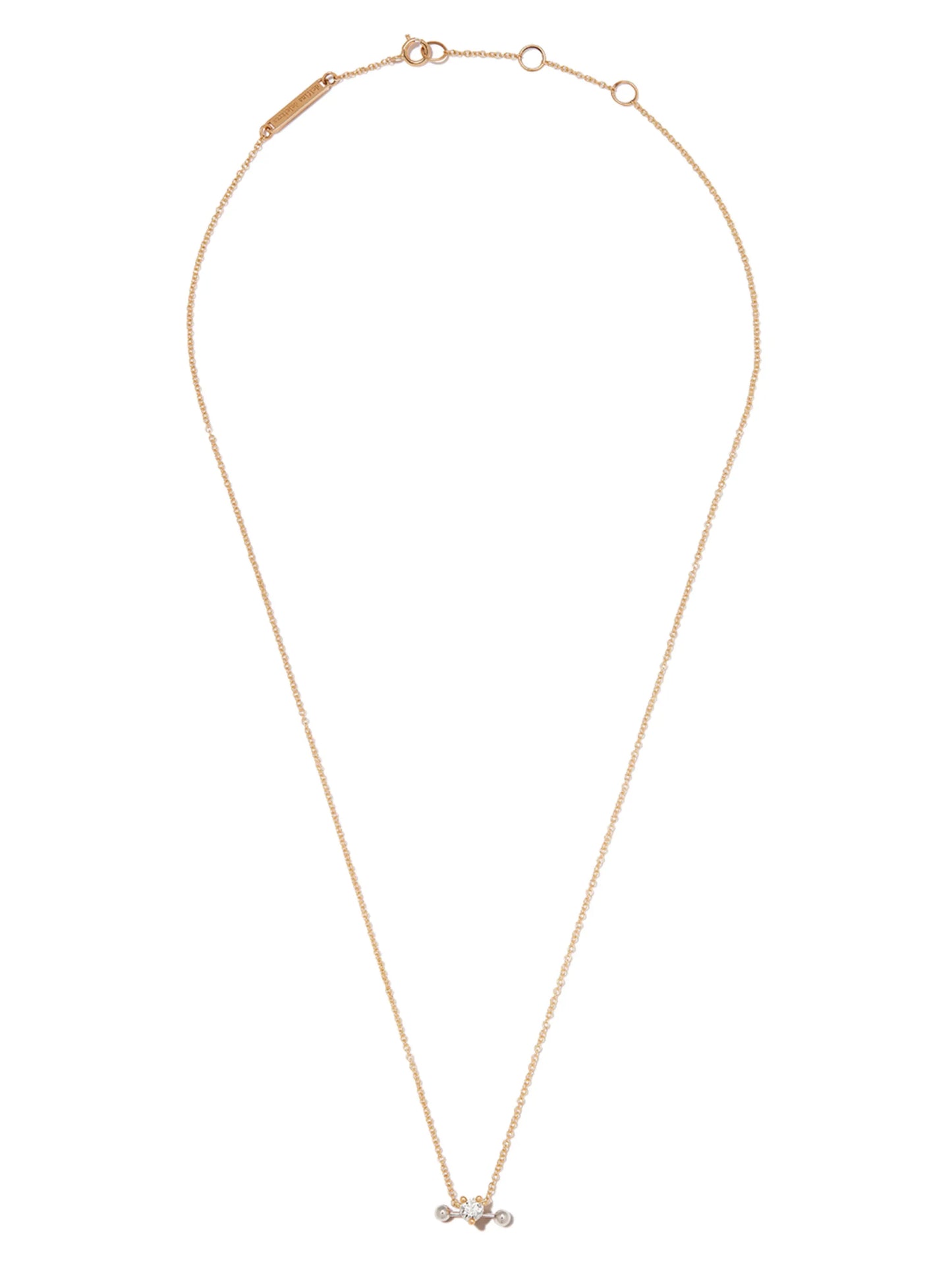 18kt yellow and white gold Two in One diamond necklace
