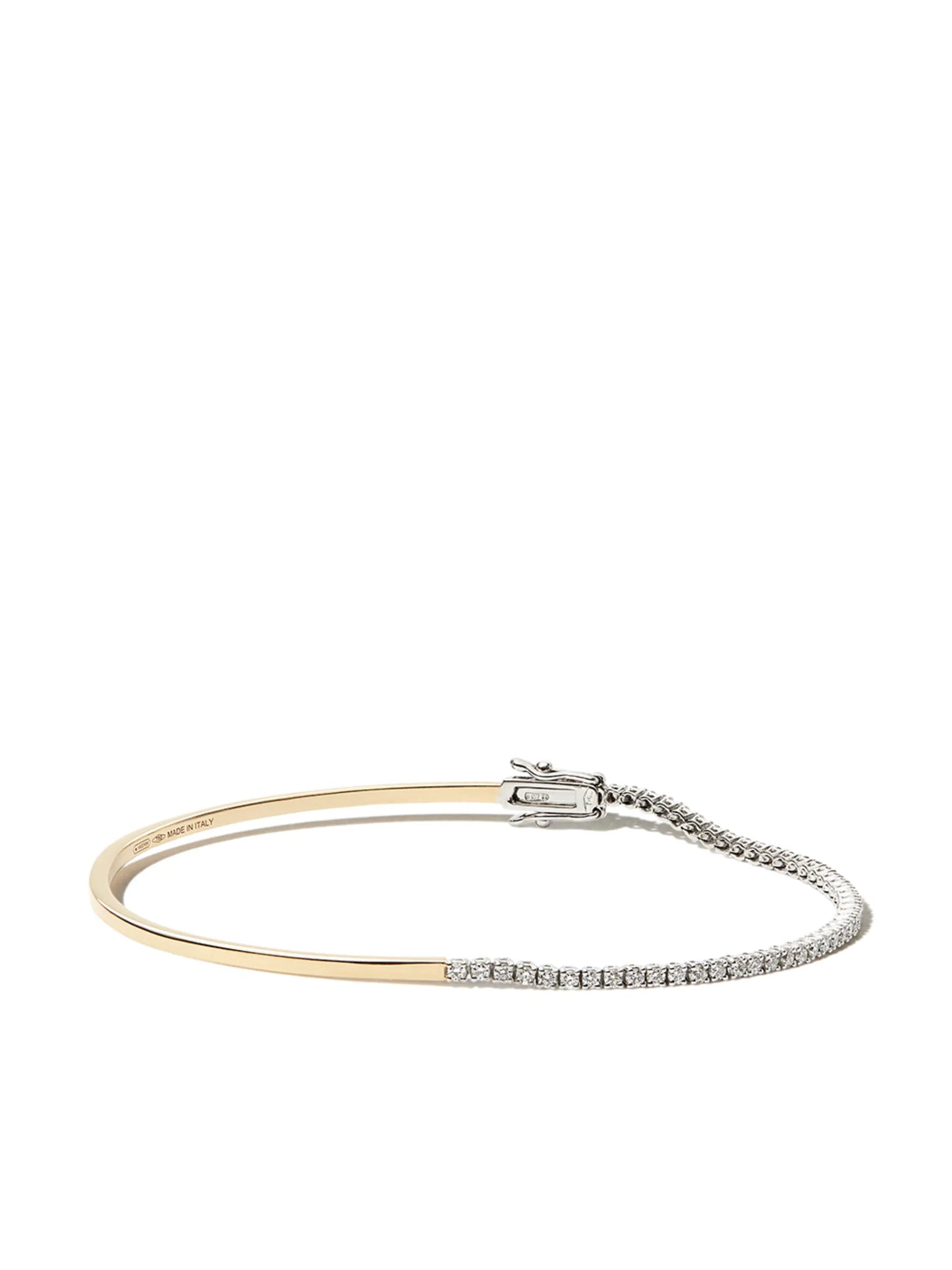 18kt yellow and white gold diamond tennis bracelet