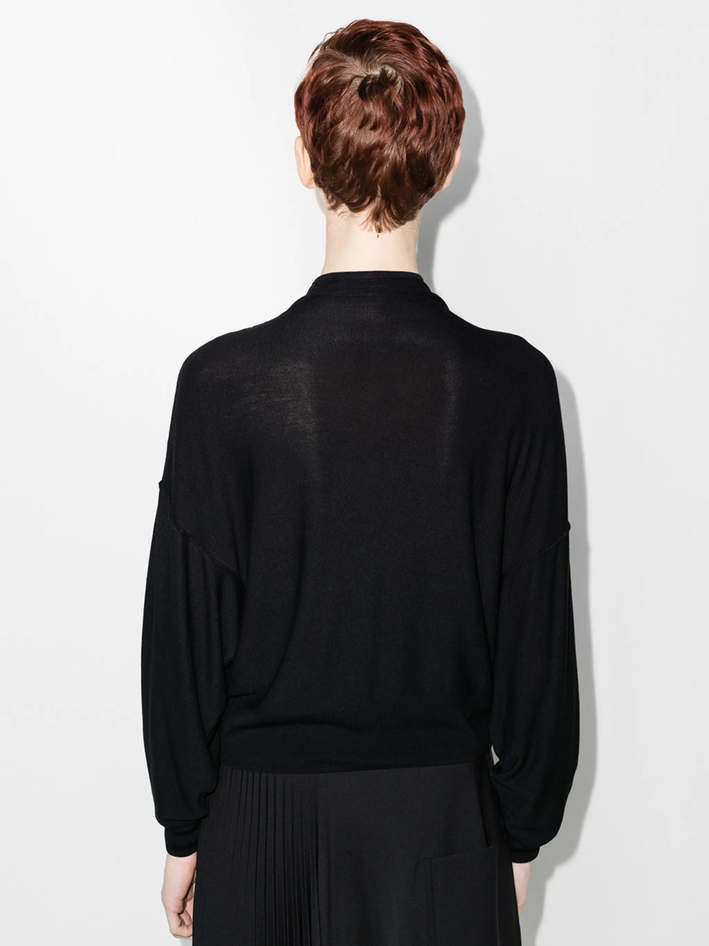 stand-up collar button-up cardigan