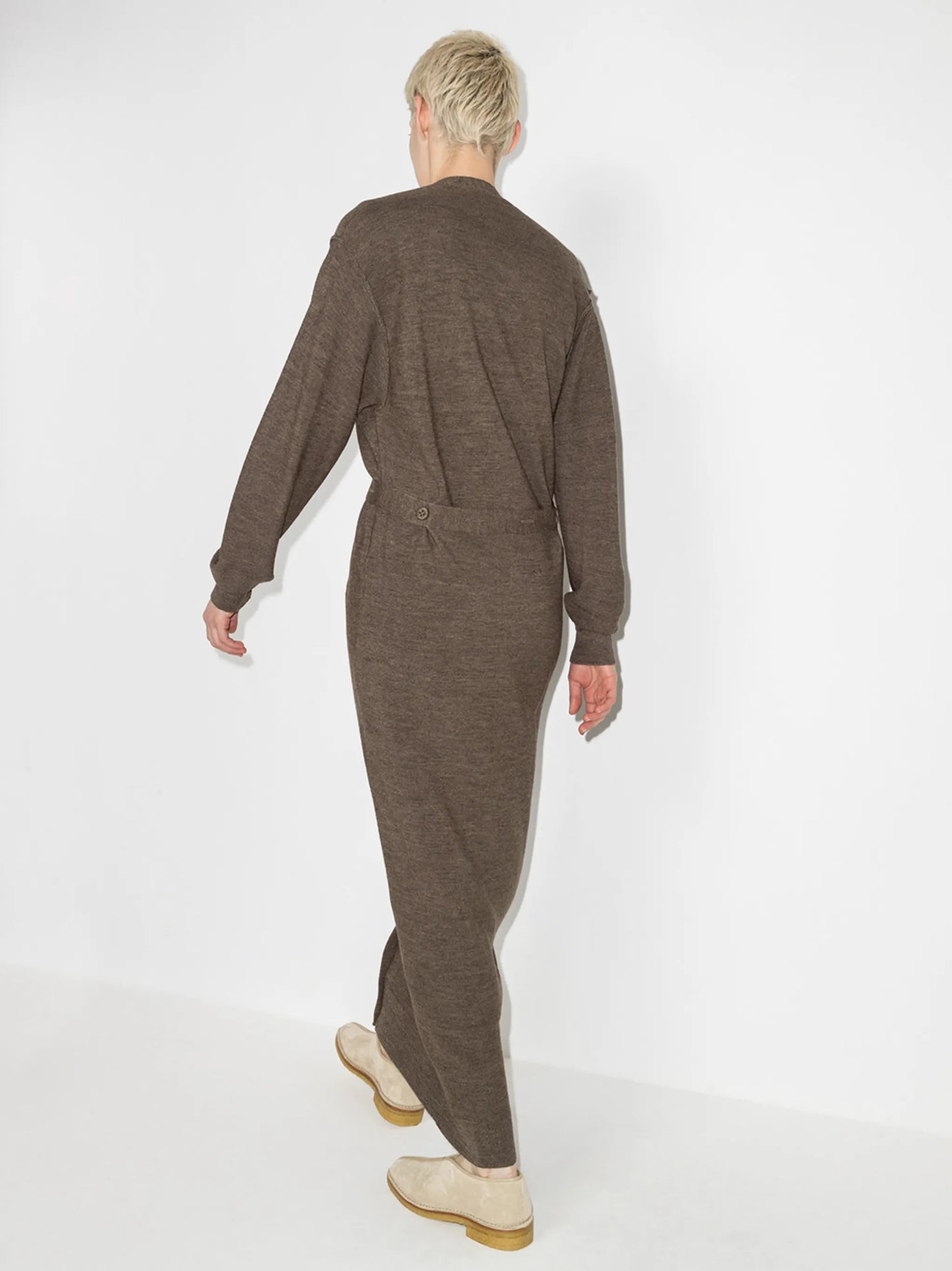 long belted ruched cardigan