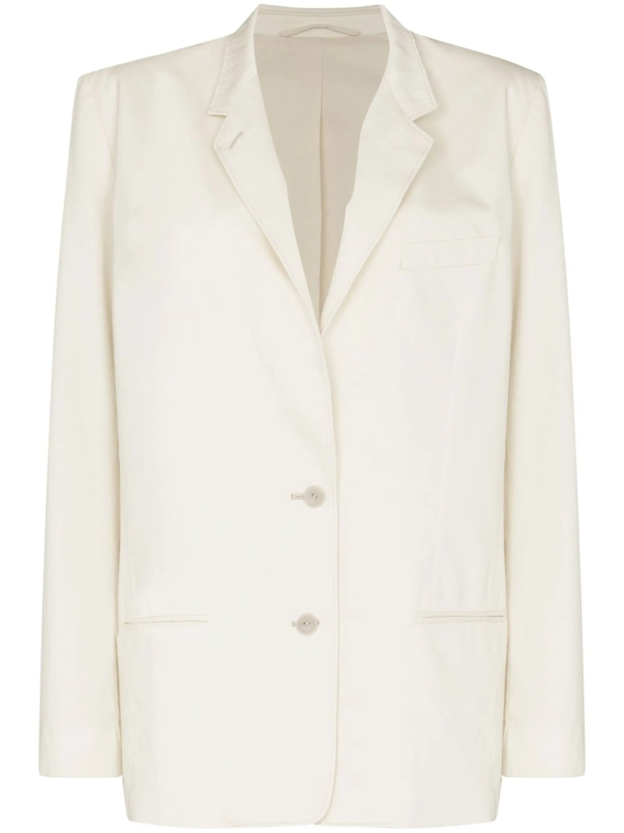 single-breasted cotton blazer