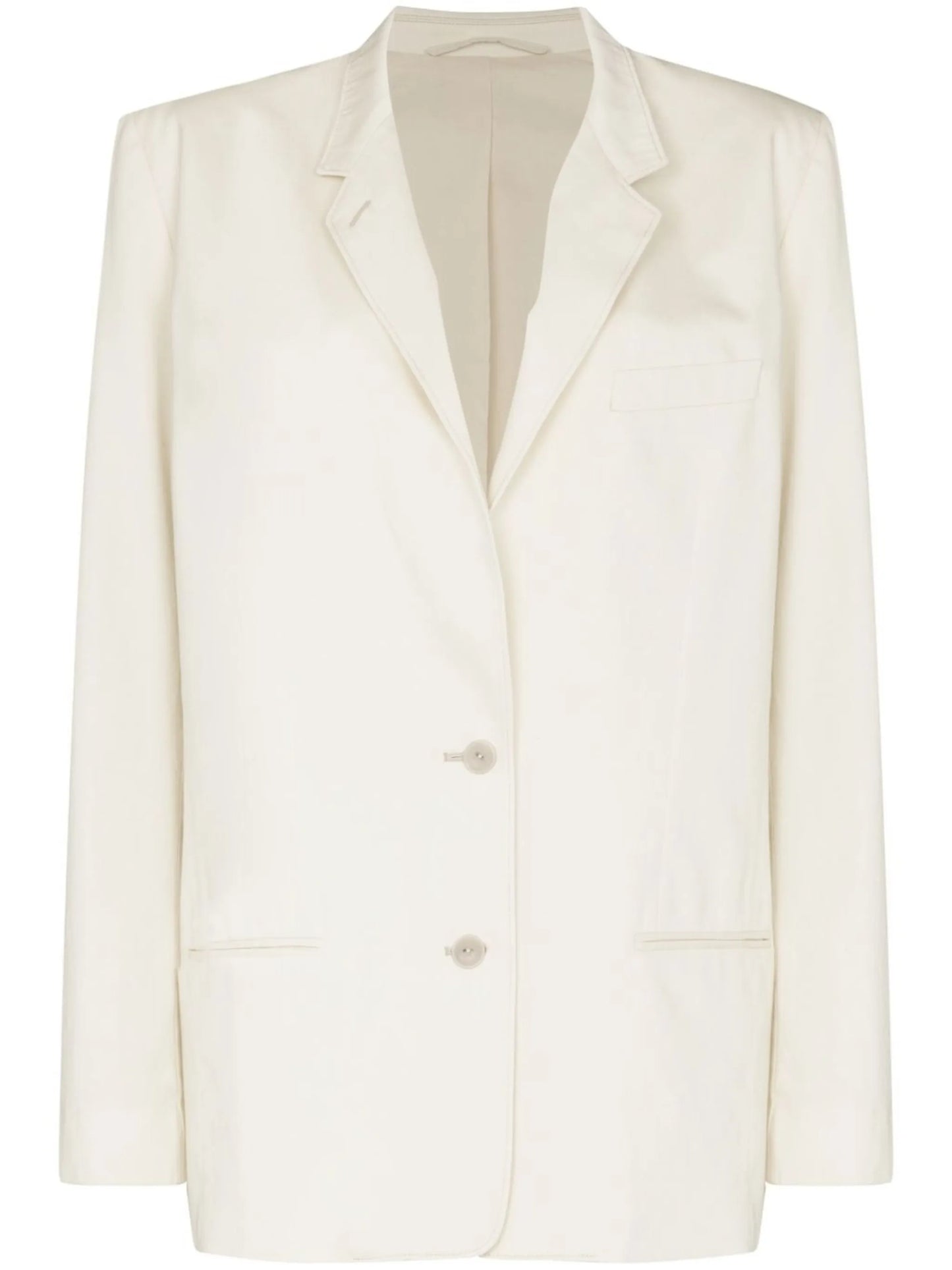single-breasted cotton blazer