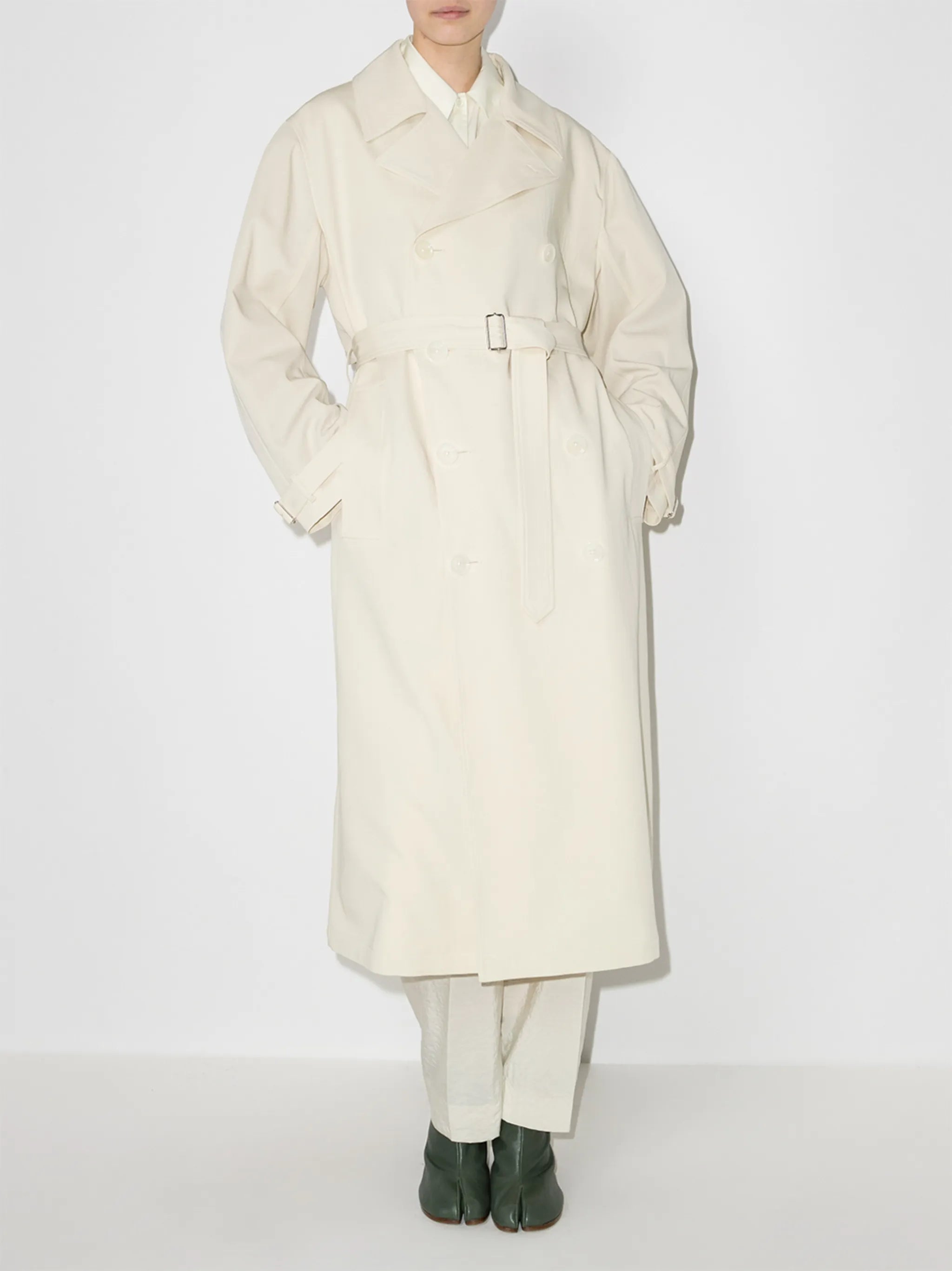 double-breasted trench coat