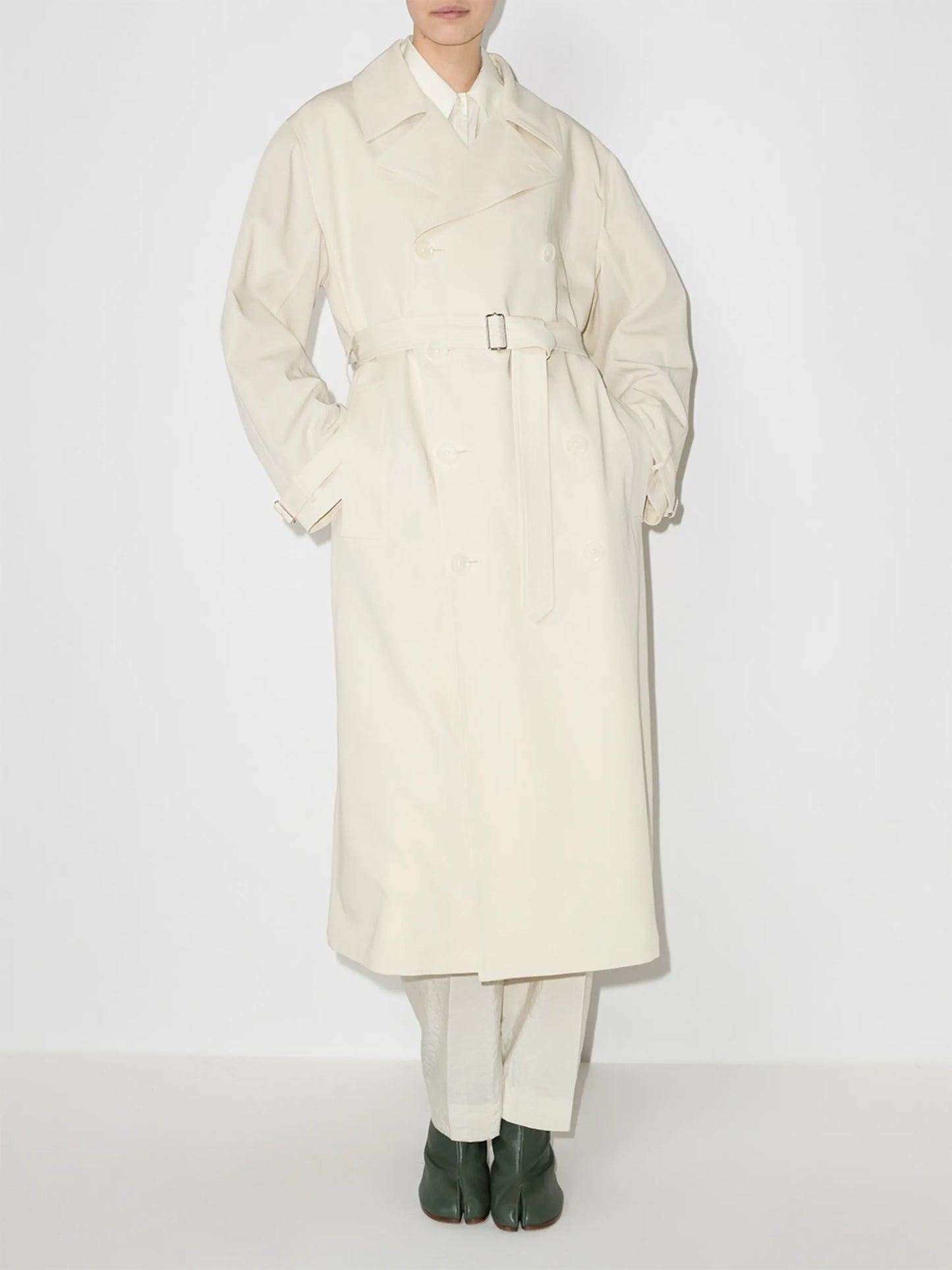 double-breasted trench coat