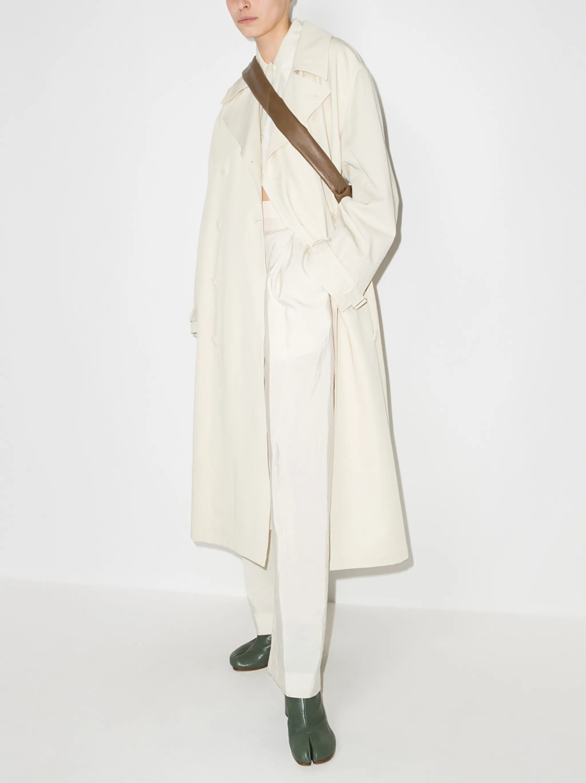 double-breasted trench coat