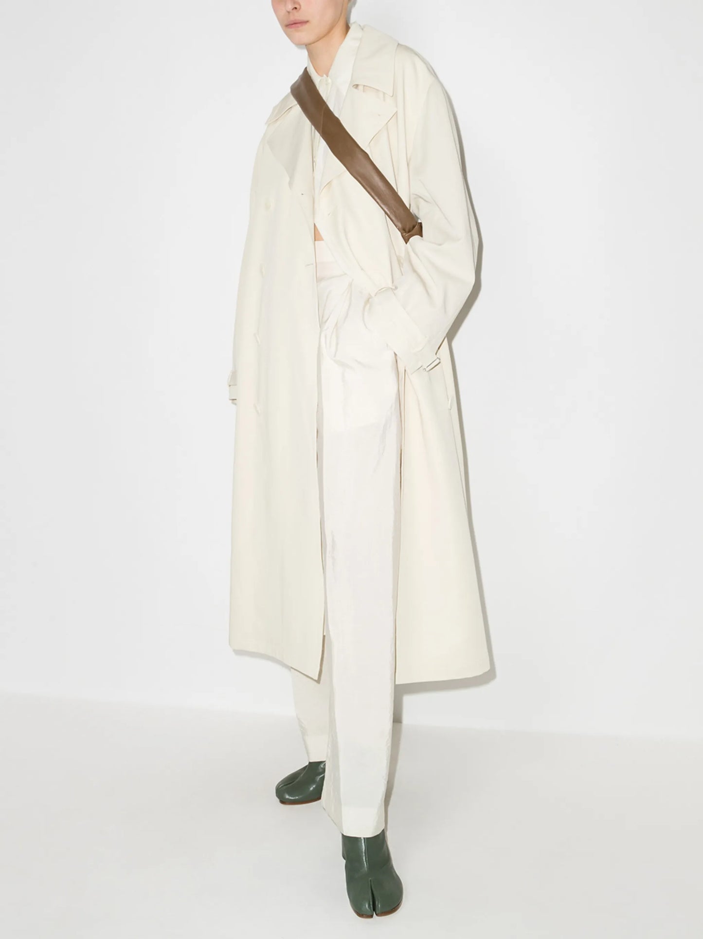 double-breasted trench coat