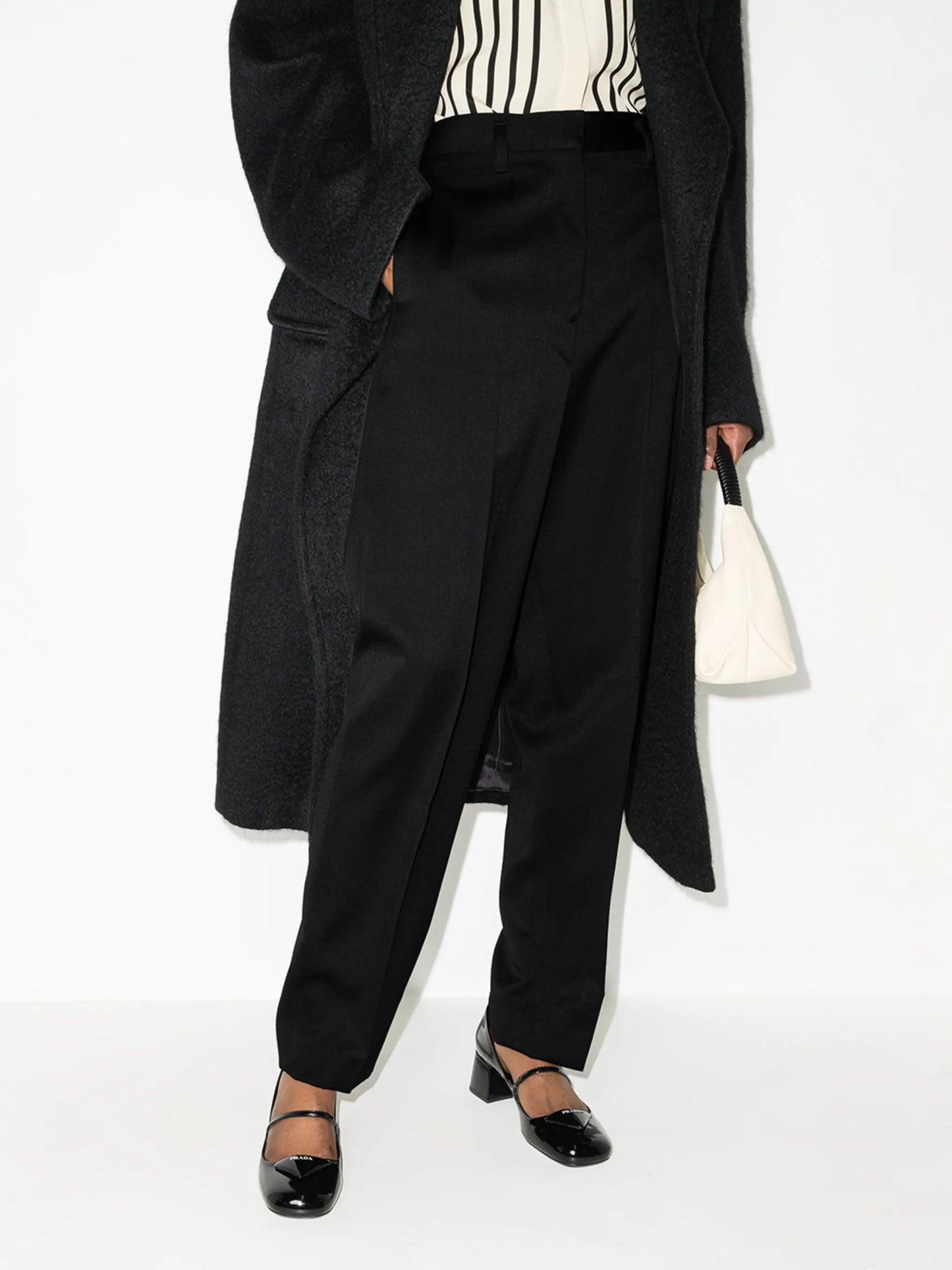high-rise tailored trousers