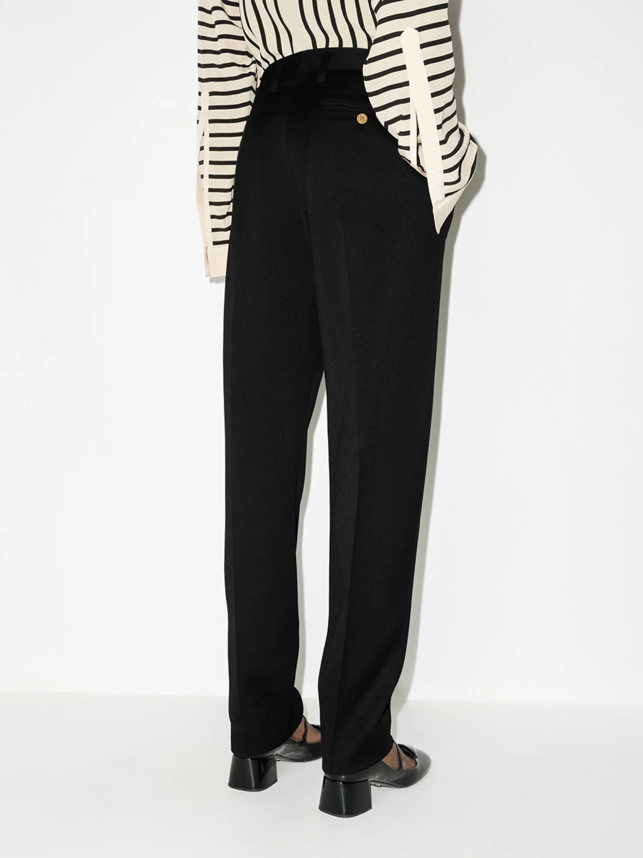high-rise tailored trousers