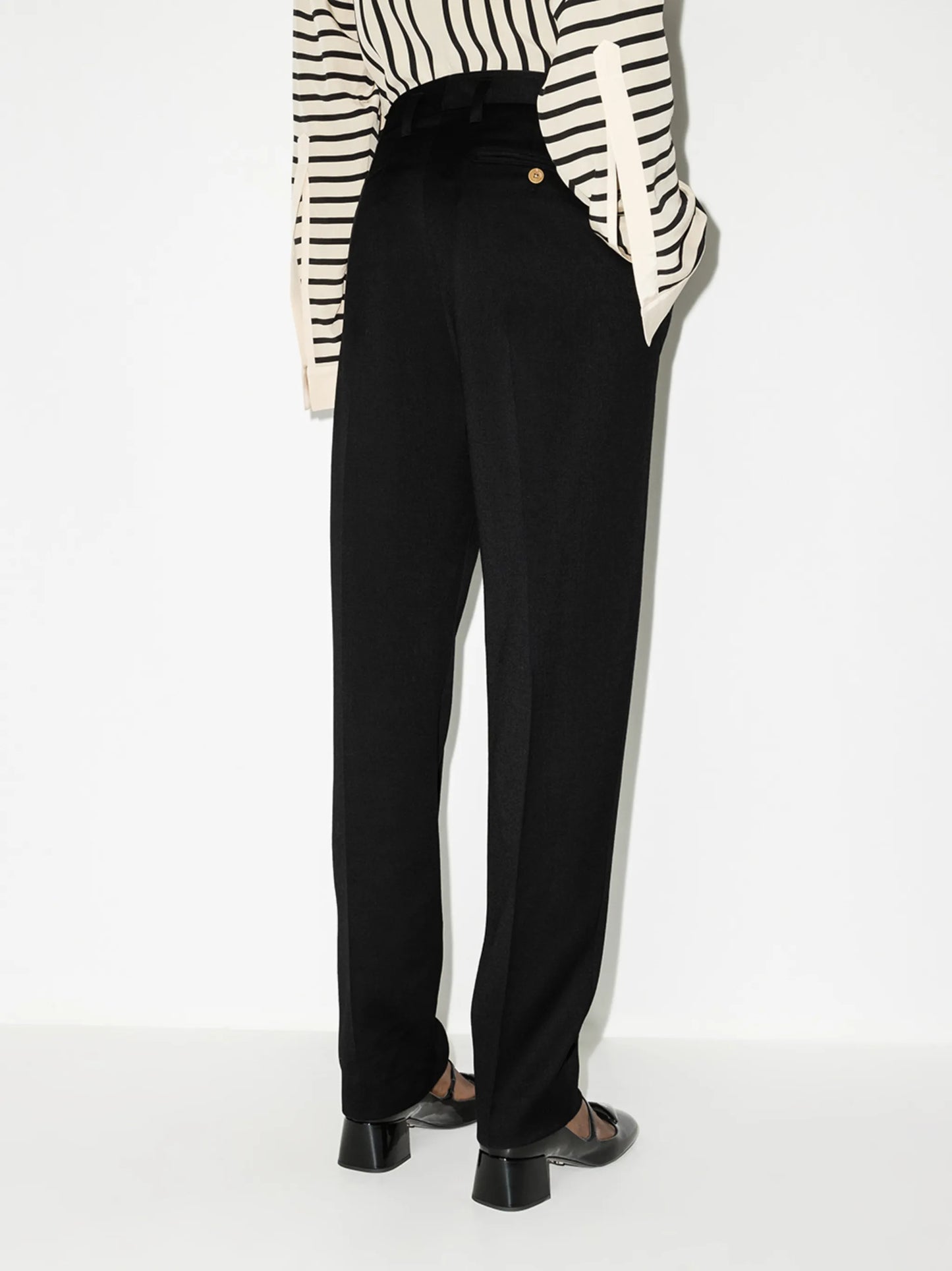 high-rise tailored trousers