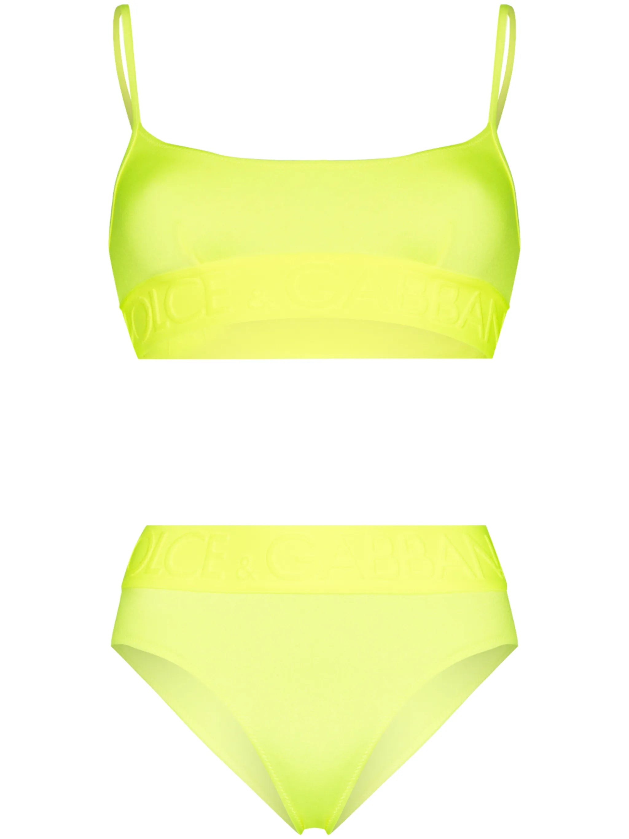 logo-band high-rise bikini set