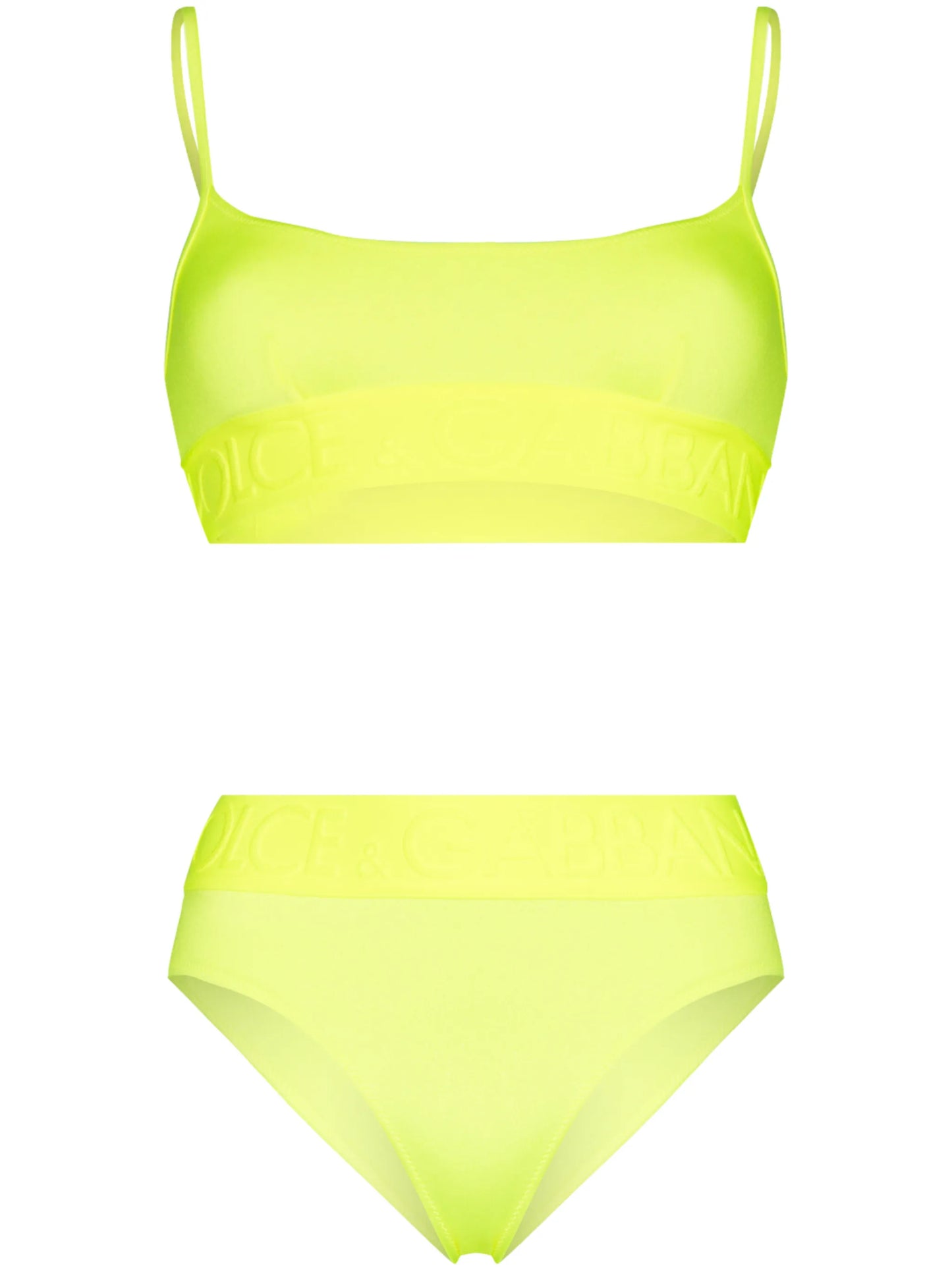 logo-band high-rise bikini set