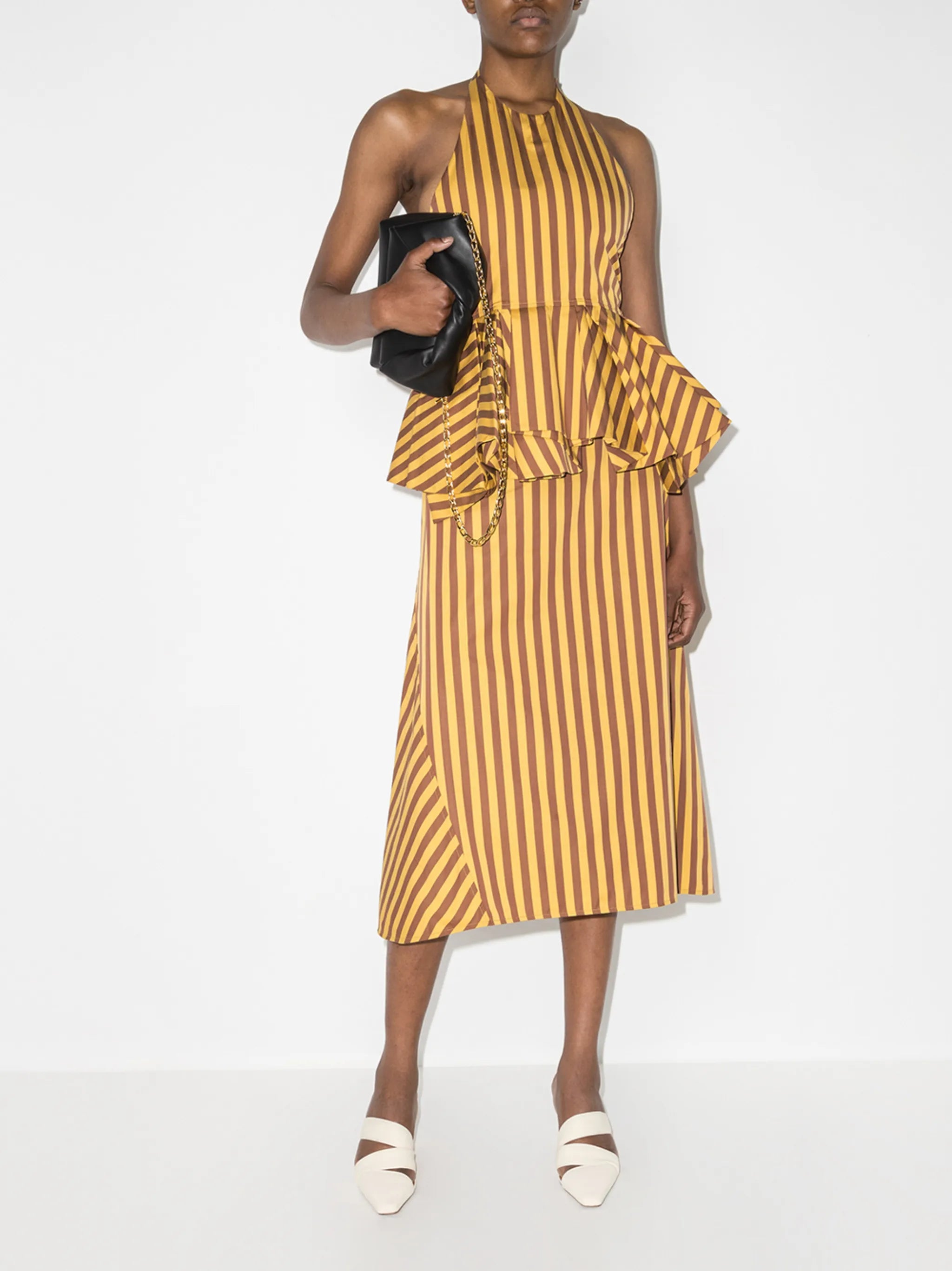 stripe pattern A-line skirt