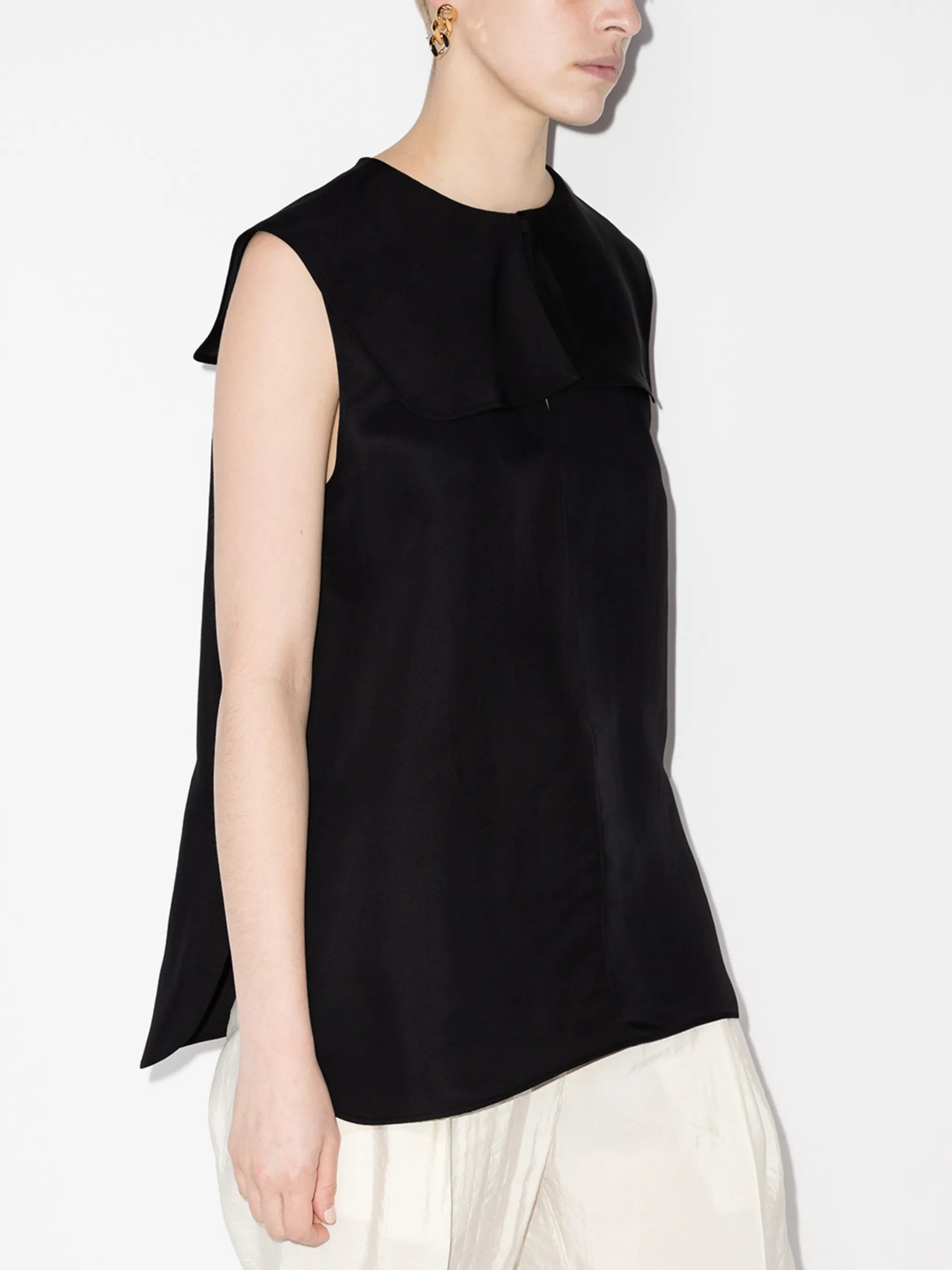 sailor collar sleeveless top
