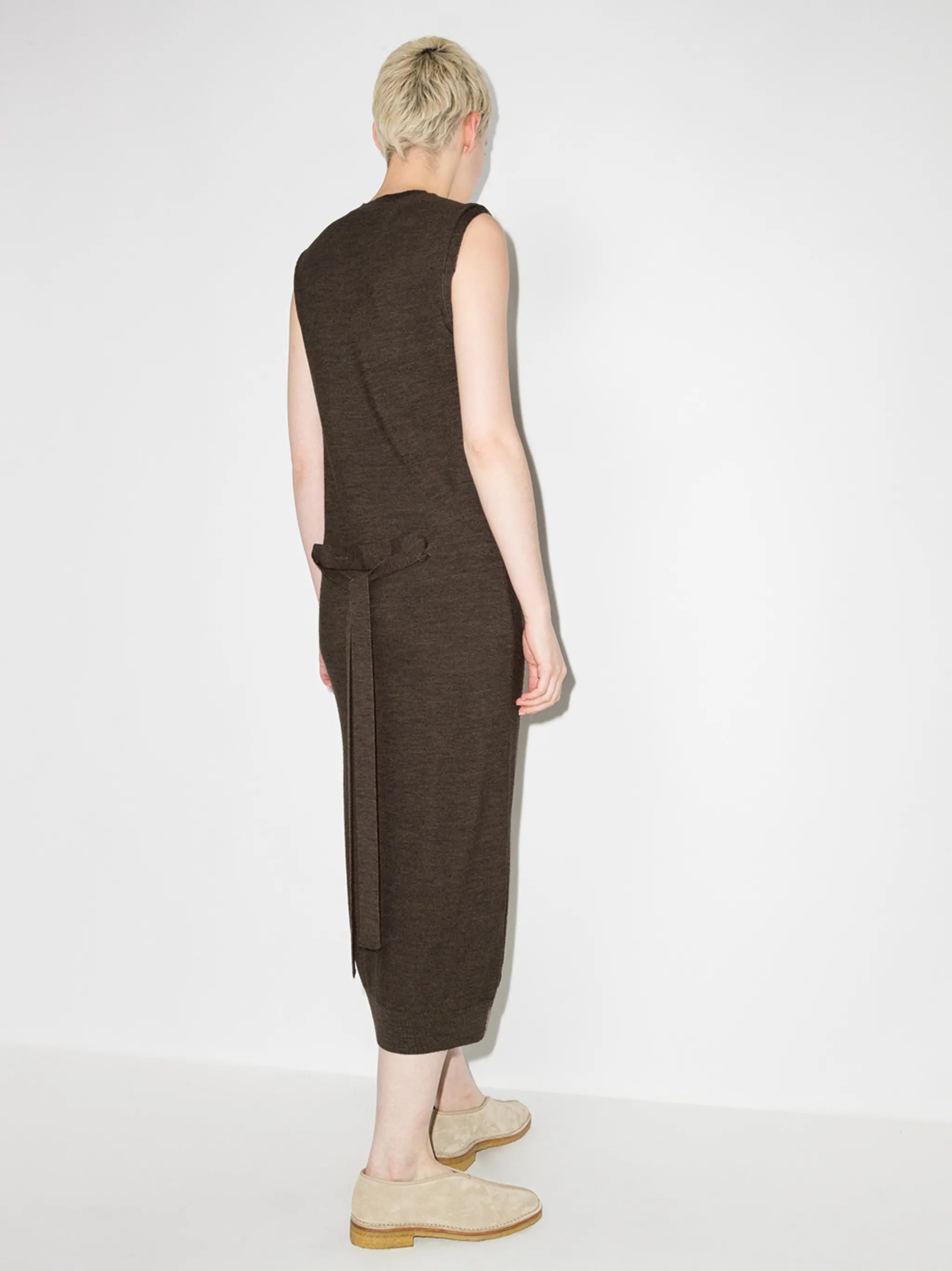 knitted sleeveless midi dress
