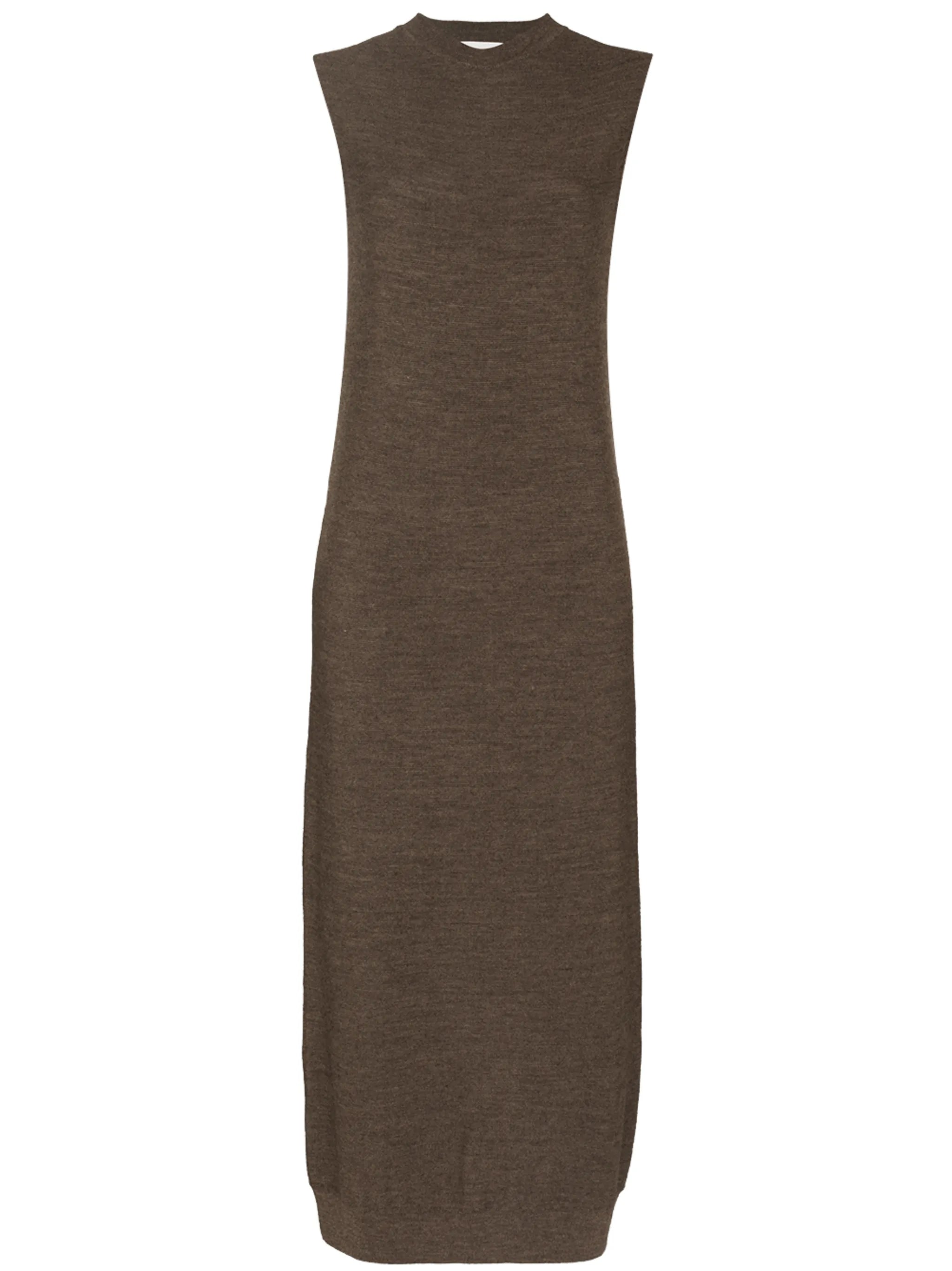 knitted sleeveless midi dress