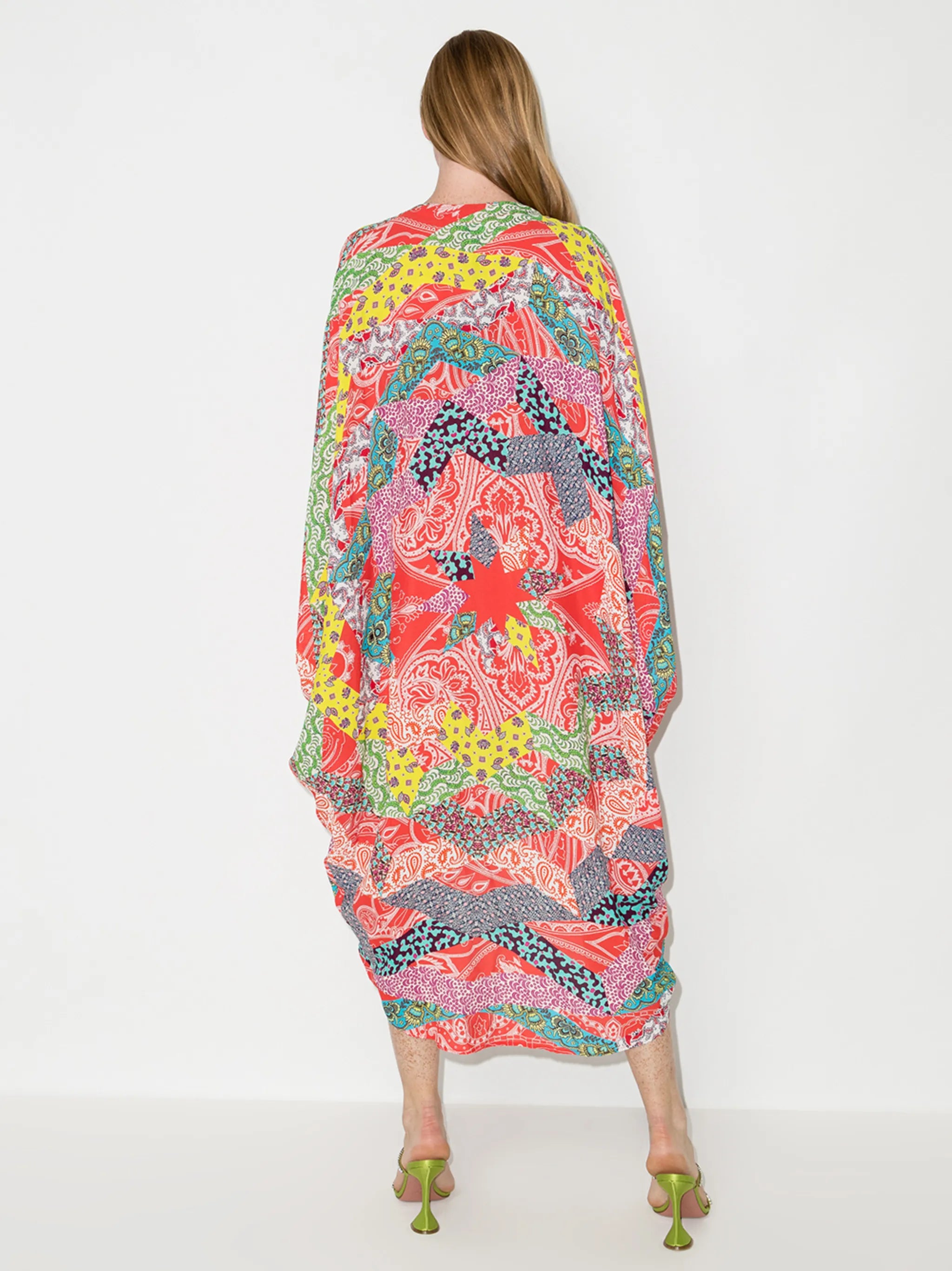 Eart patchwork midi dress