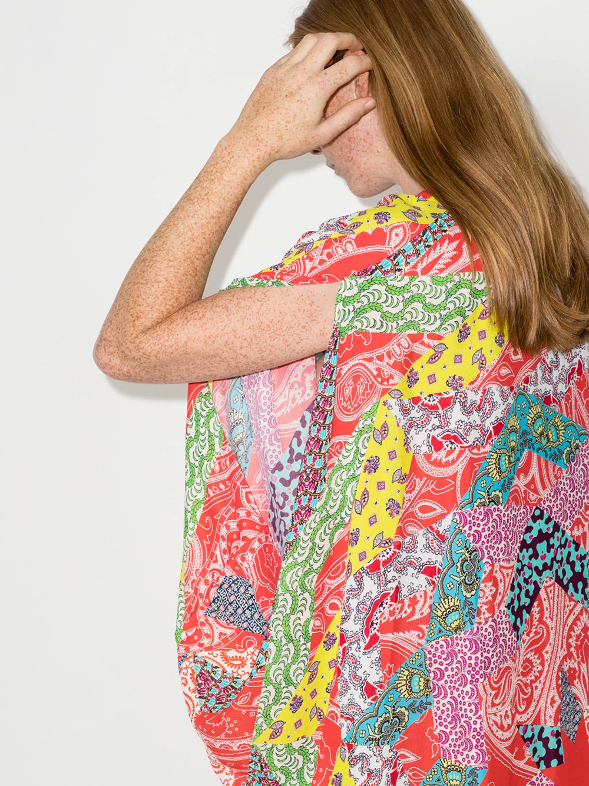 Eart patchwork midi dress