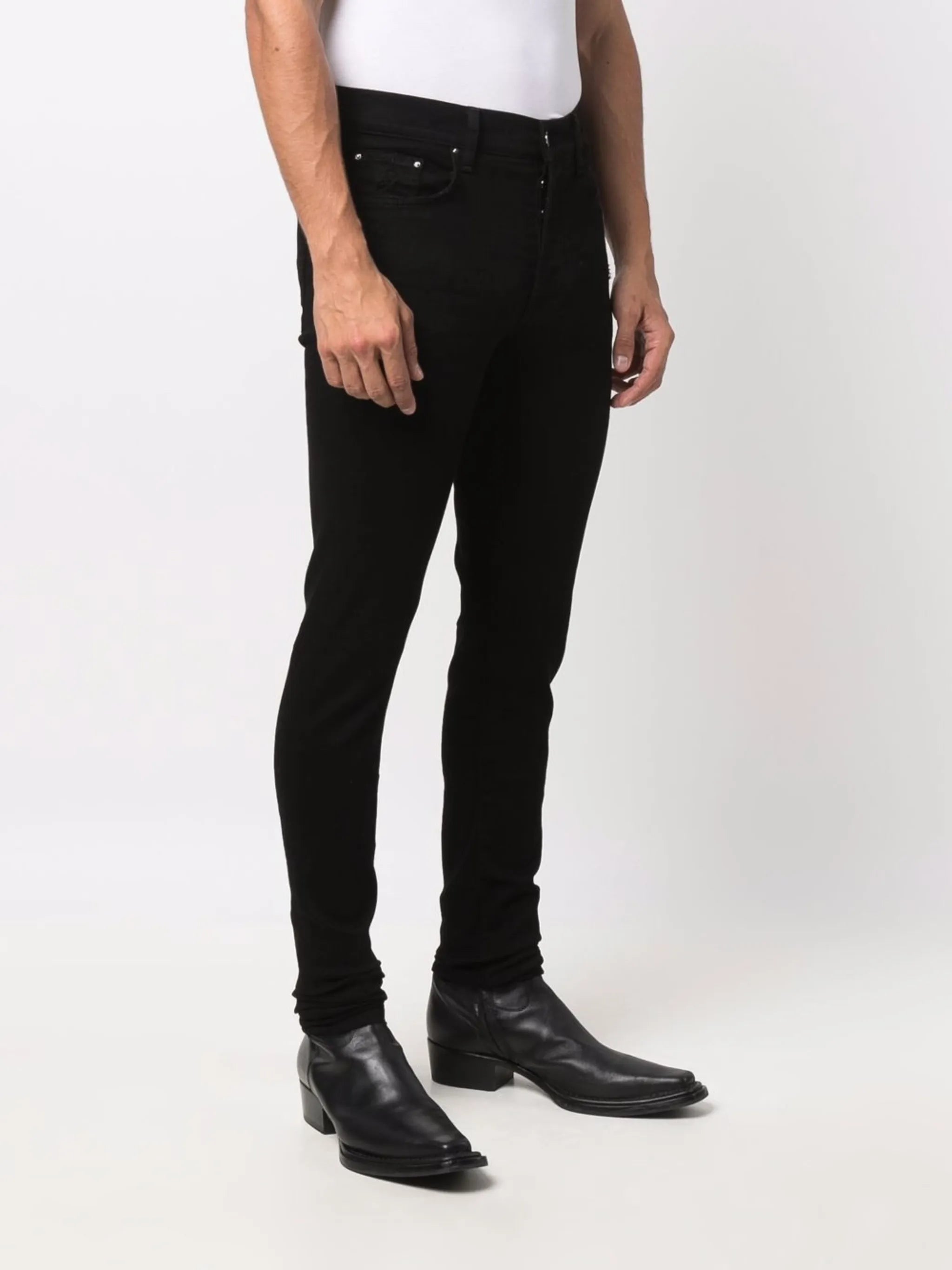 logo-plaque skinny jeans