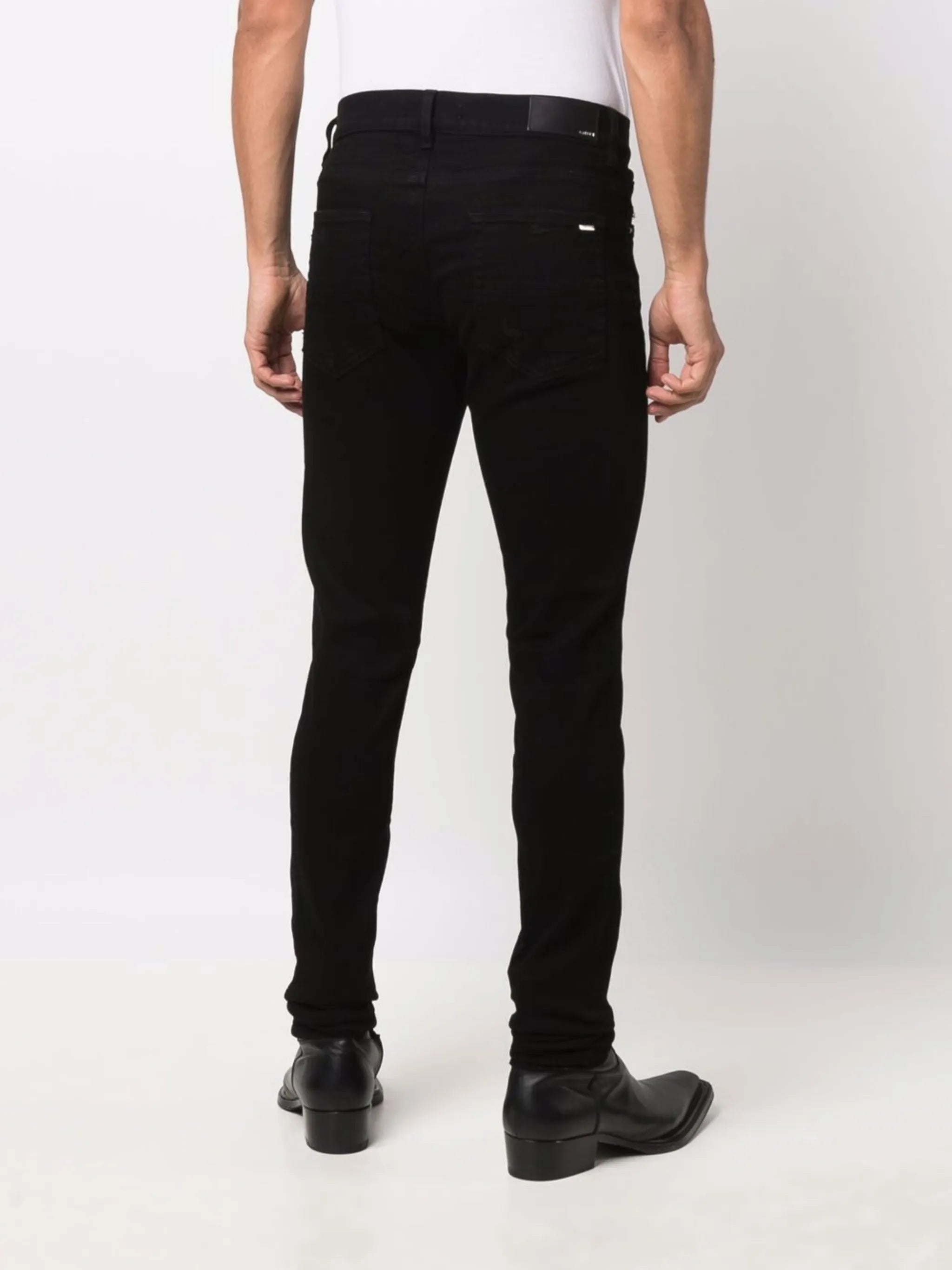 logo-plaque skinny jeans