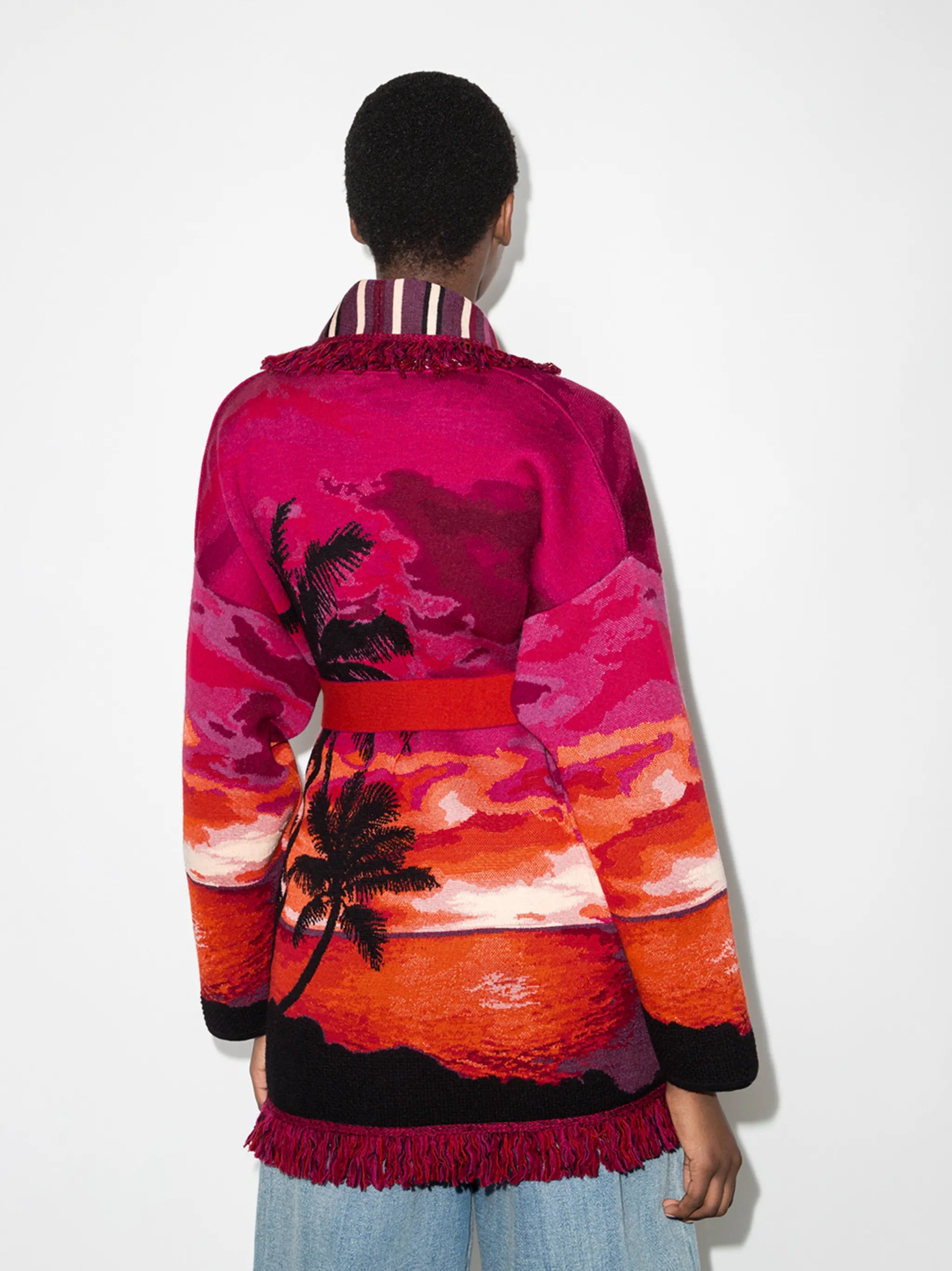 Sunset on the Sea Icon belted cardigan