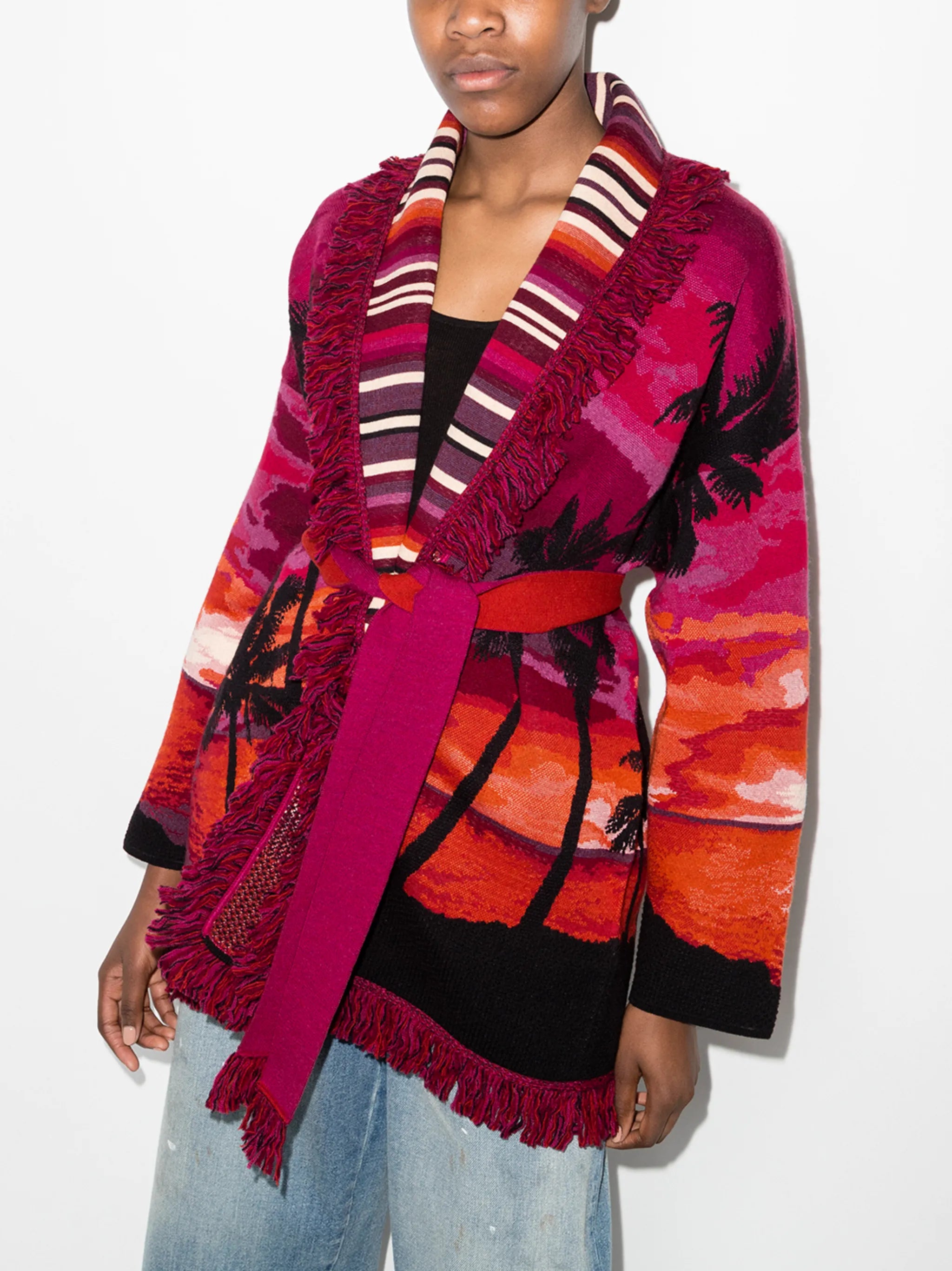 Sunset on the Sea Icon belted cardigan