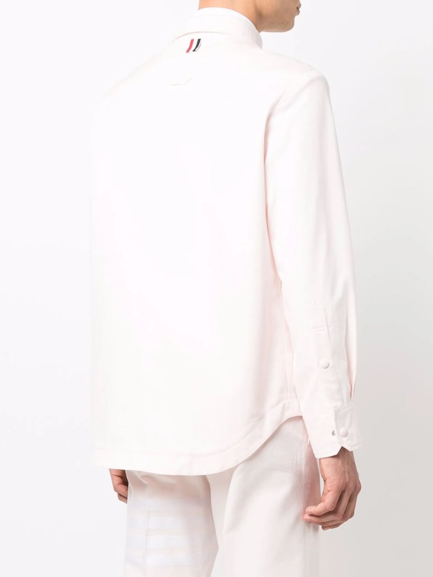 4-Bar stripe logo-patch shirt jacket