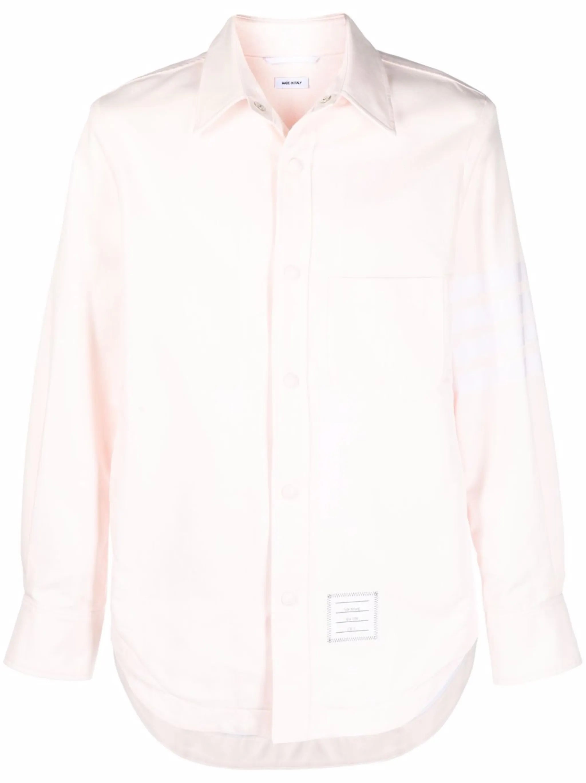 4-Bar stripe logo-patch shirt jacket