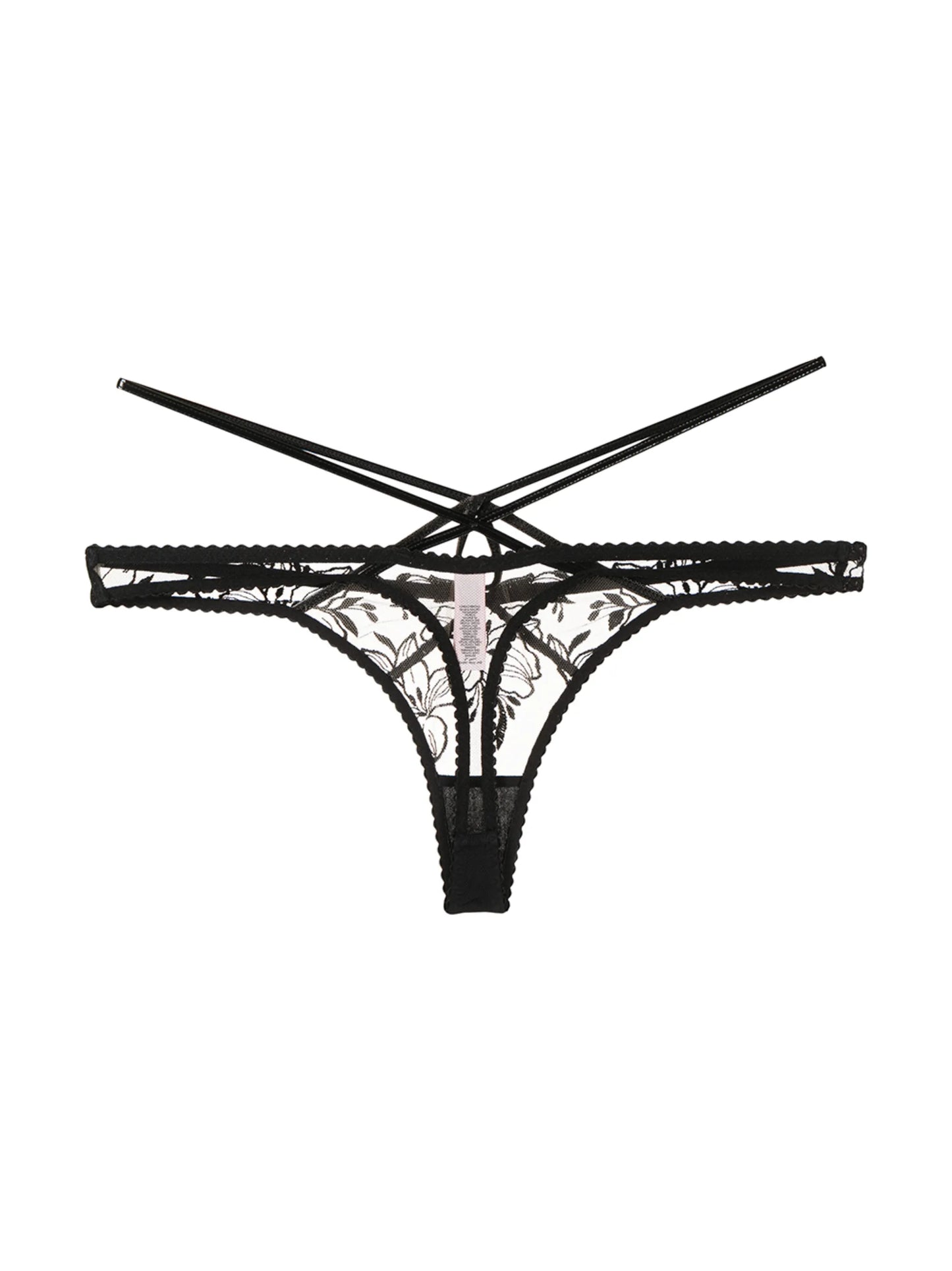 Ozella floral-lace thong