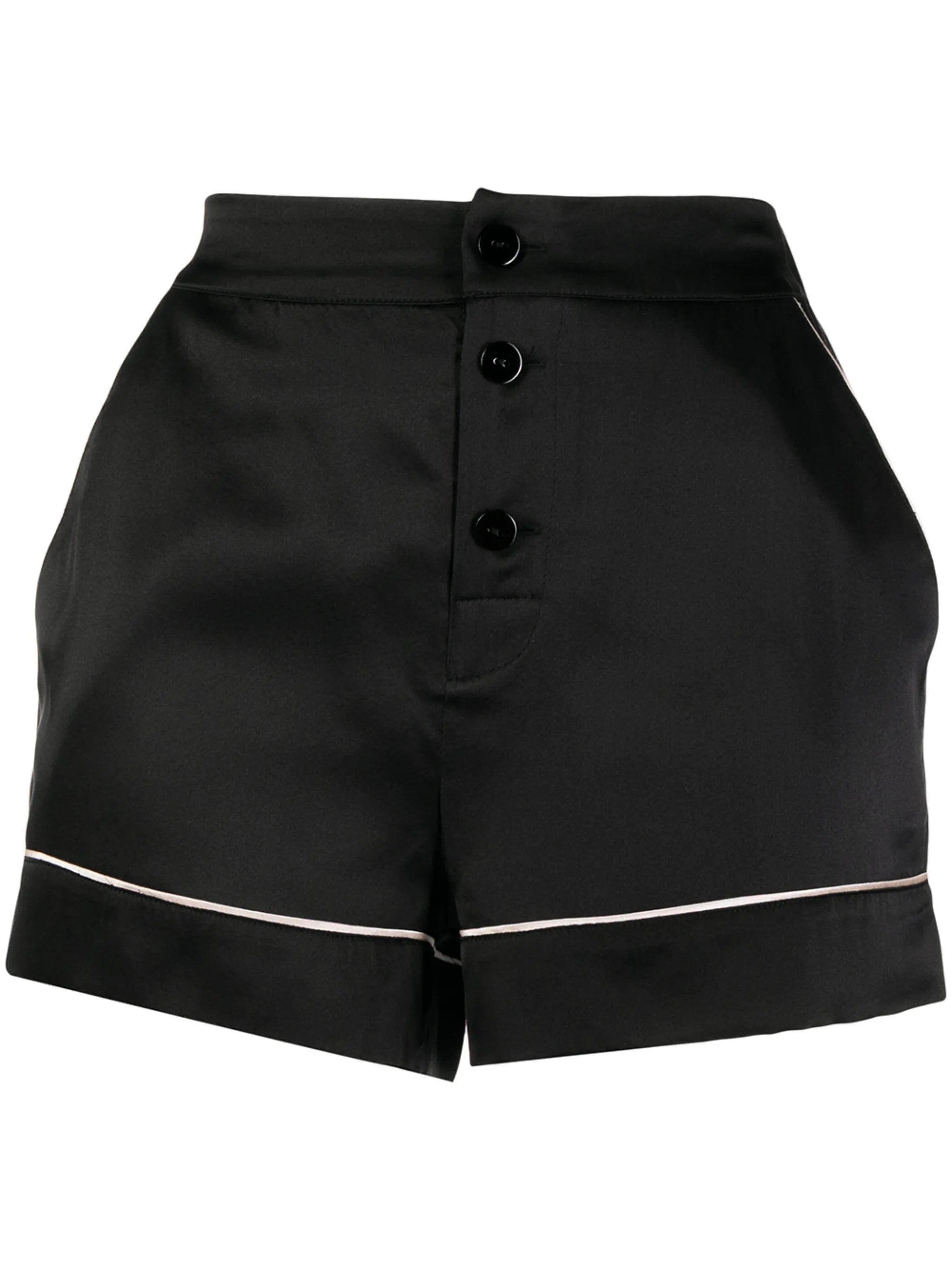 high-waisted pyjama shorts