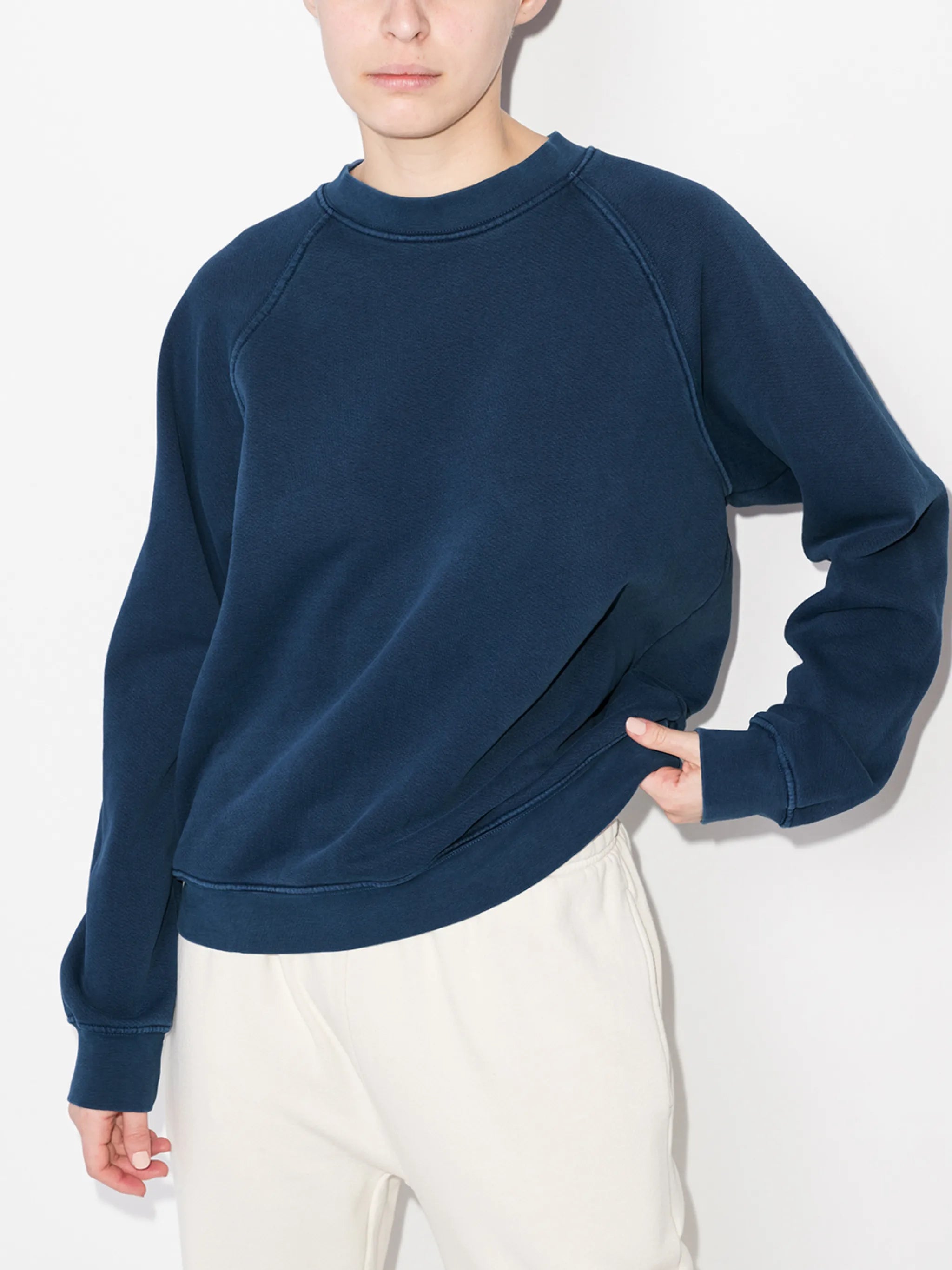 raglan-sleeve cotton sweatshirt