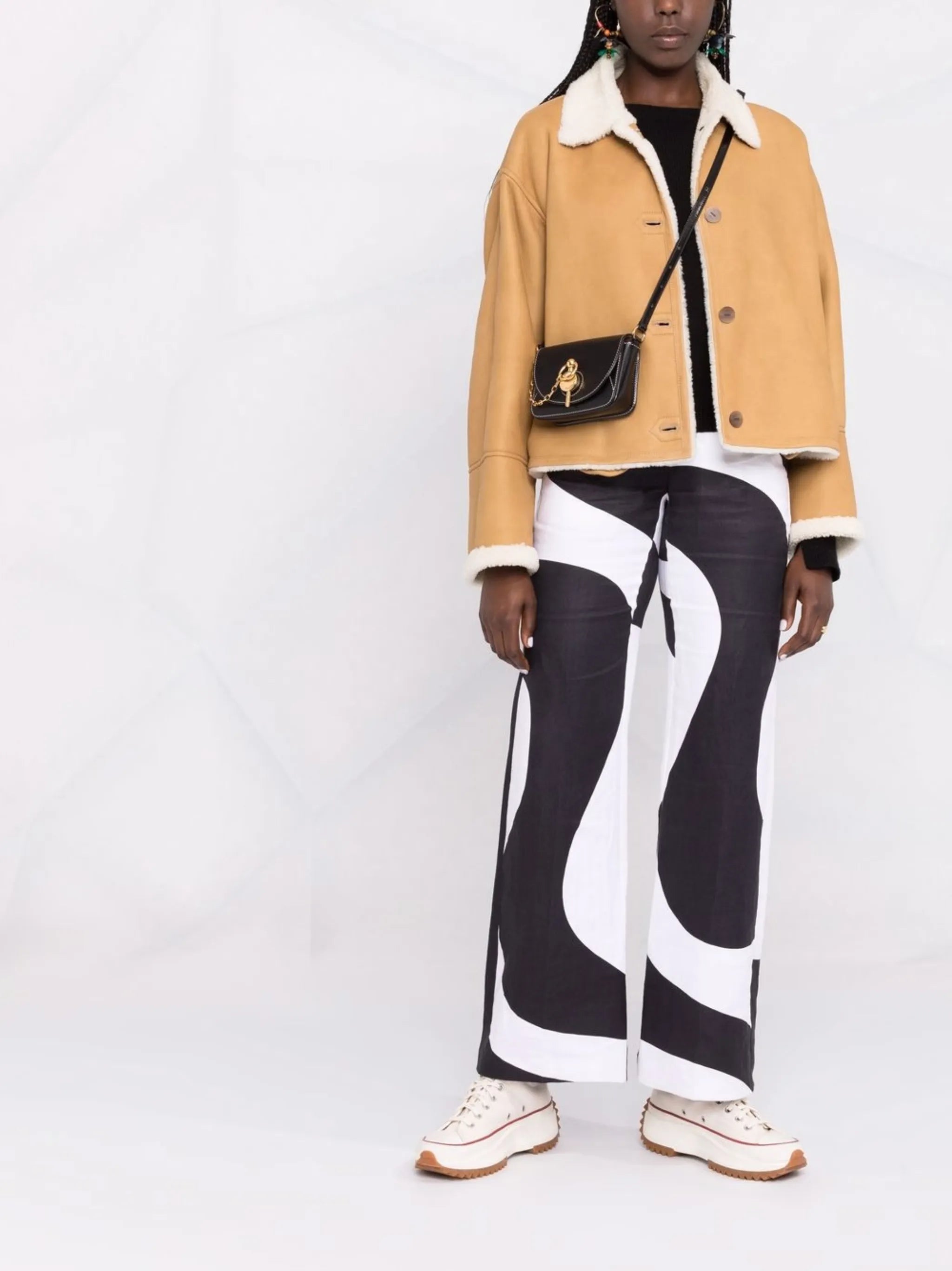 shearling-collar jacket