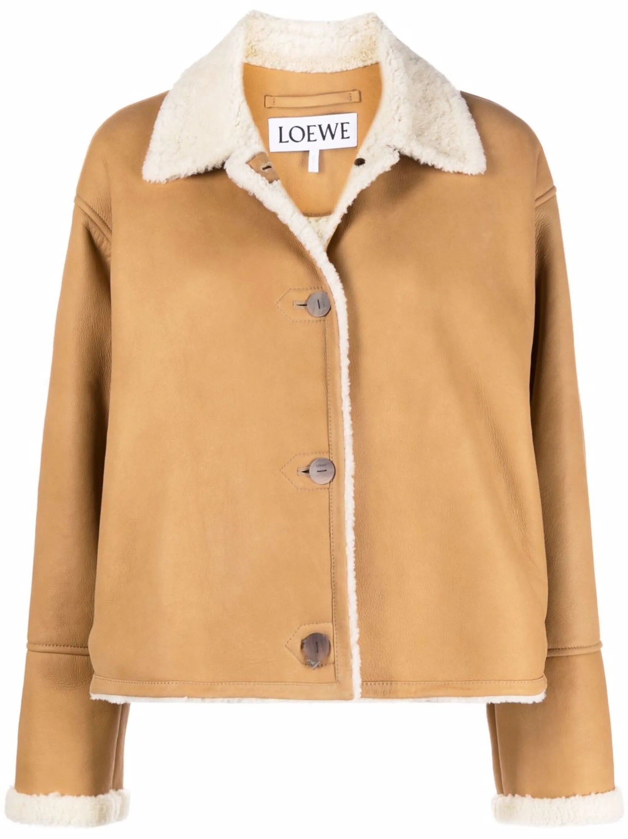 shearling-collar jacket