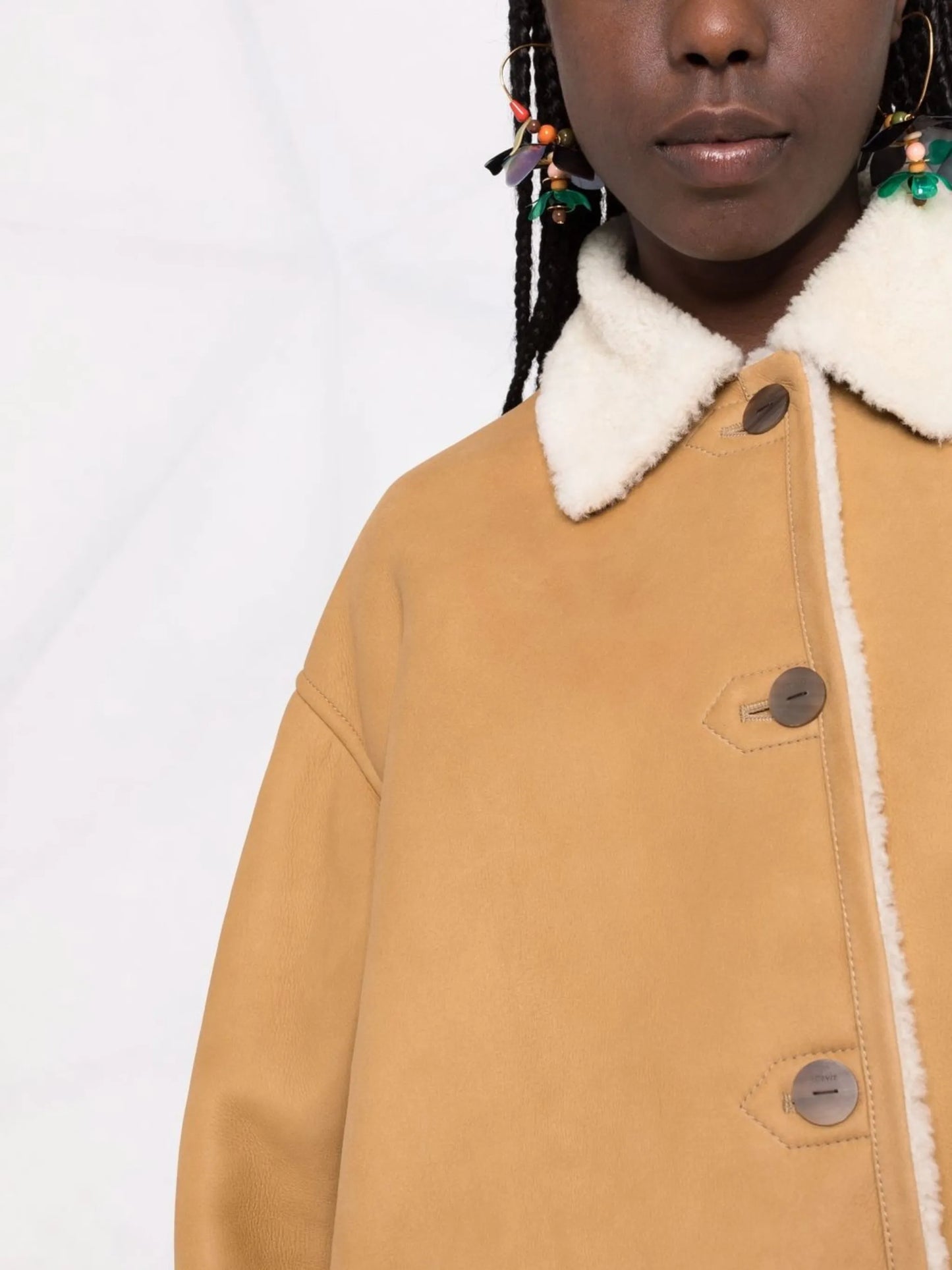 shearling-collar jacket