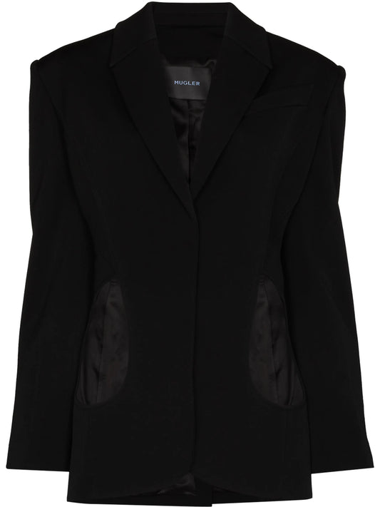 cut-out detail blazer jacket