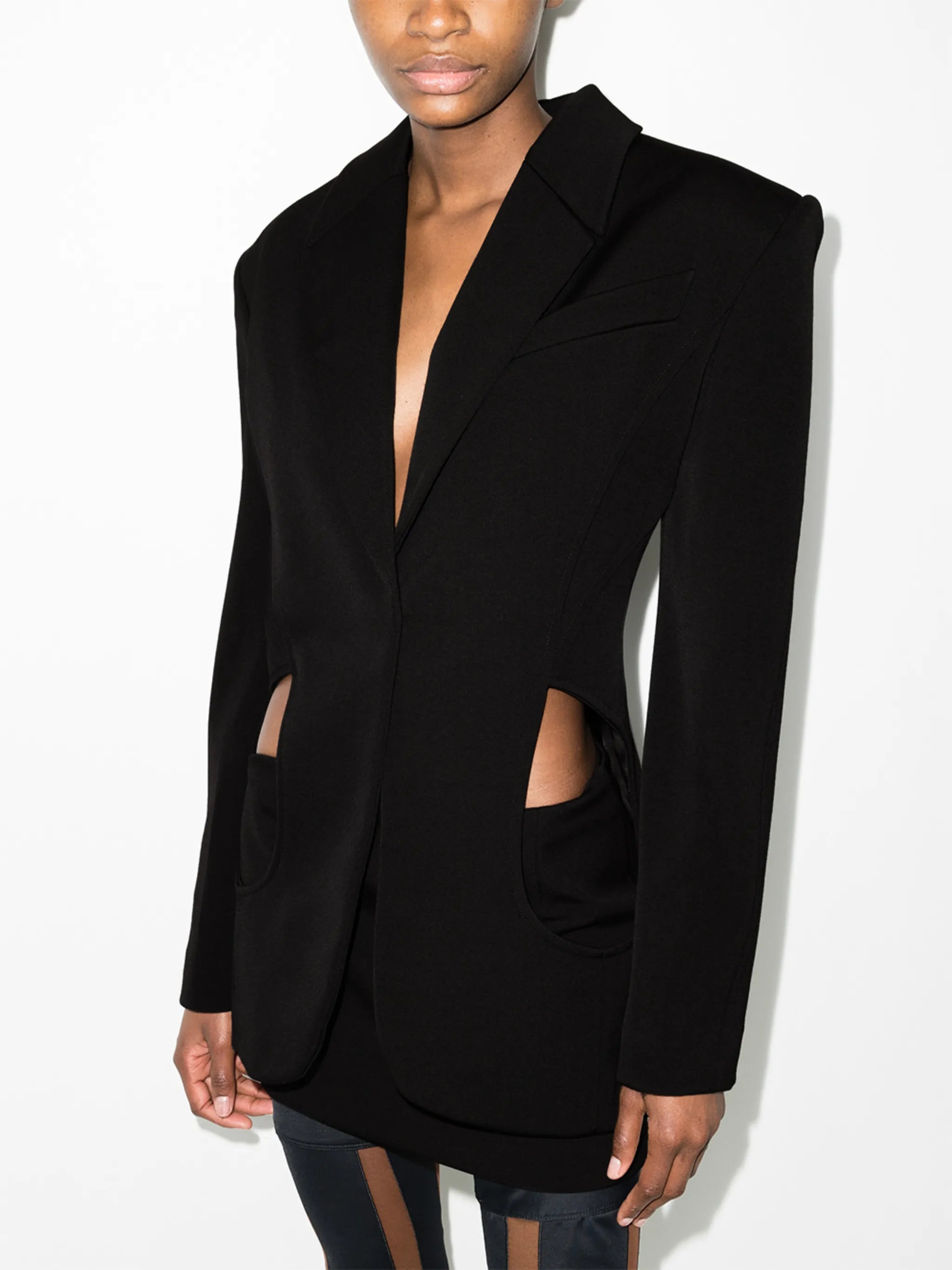 cut-out detail blazer jacket