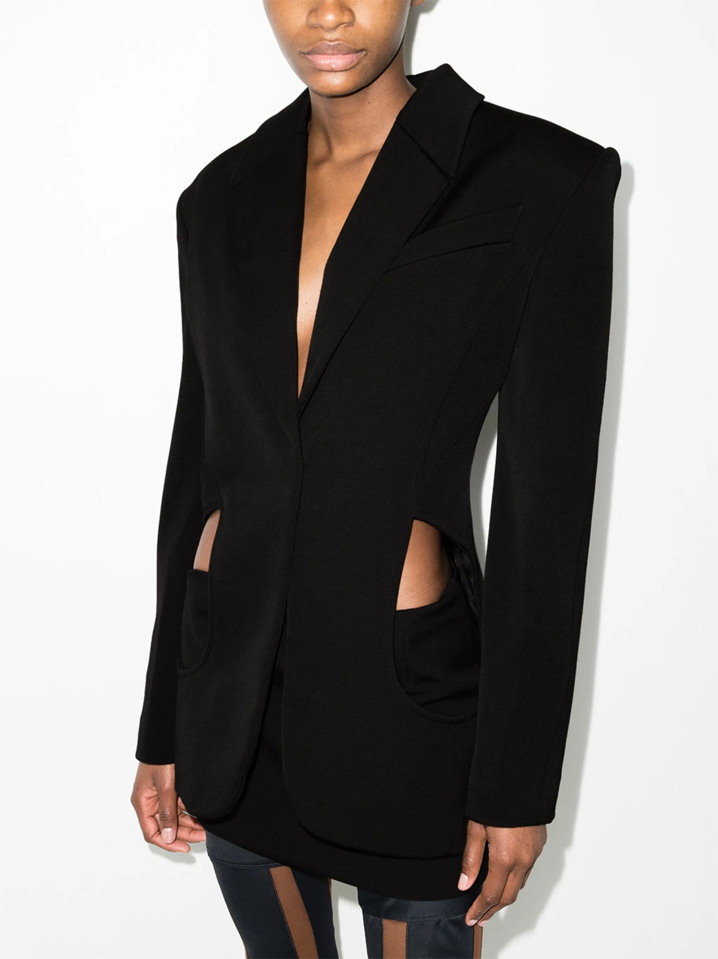 cut-out detail blazer jacket