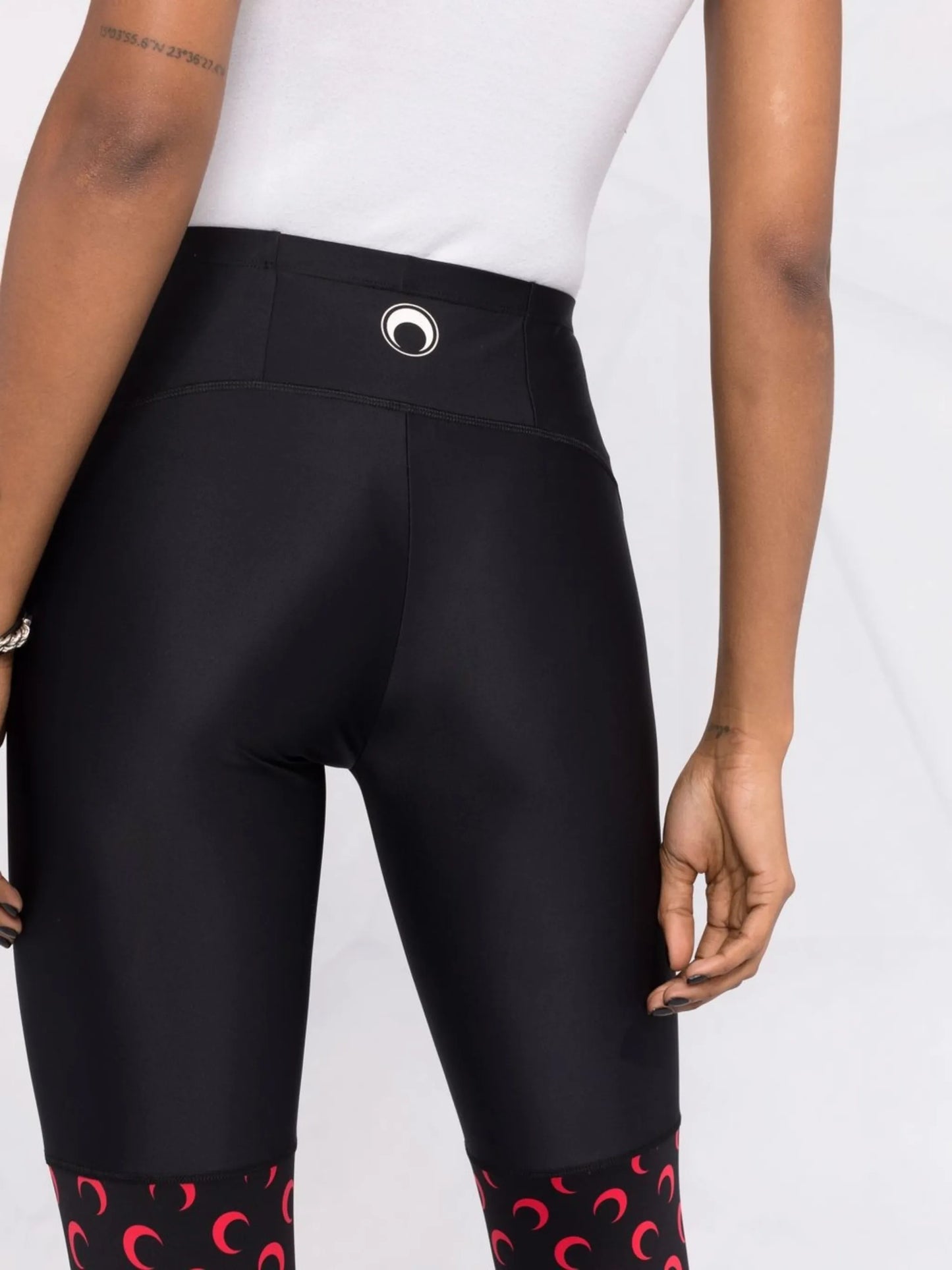 crescent moon-print leggings