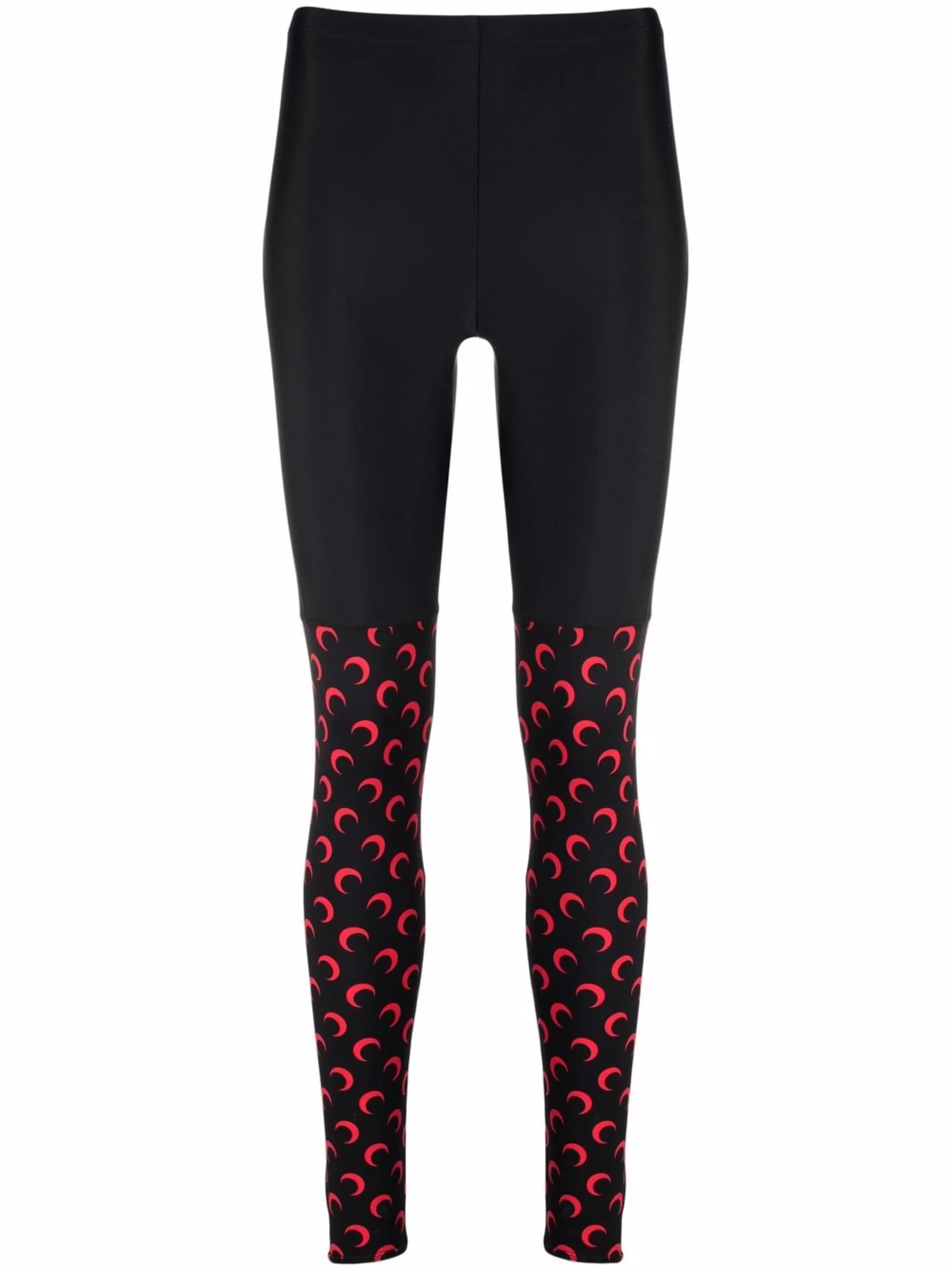 crescent moon-print leggings