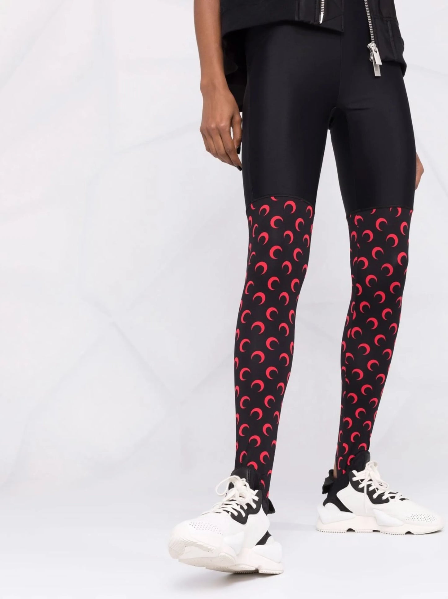 crescent moon-print leggings