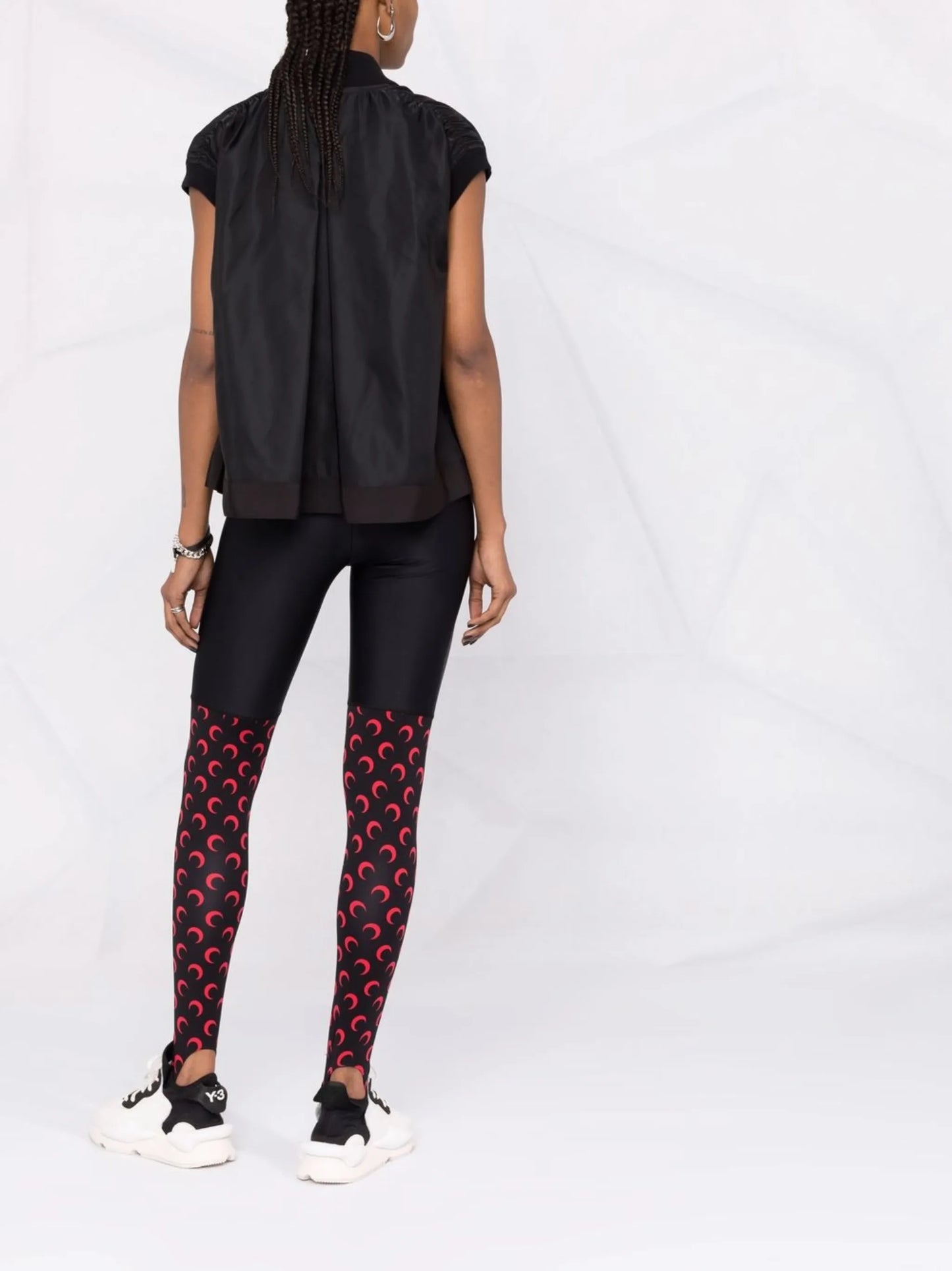 crescent moon-print leggings
